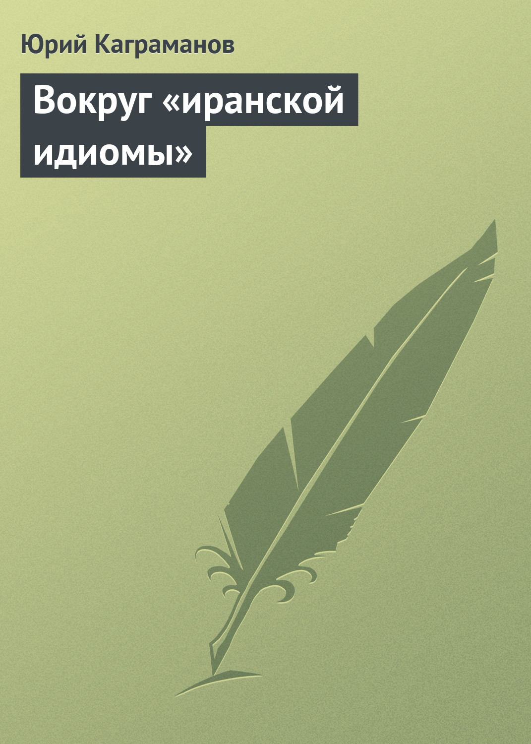 Обложка книги «Вокруг «иранской идиомы»»