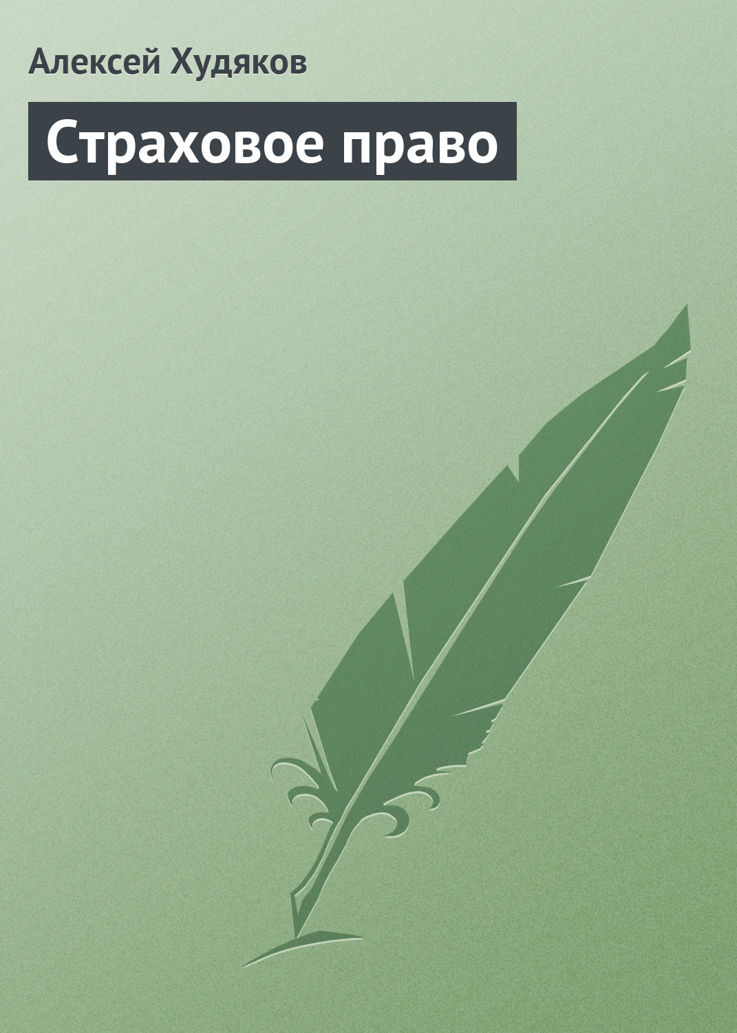 Обложка книги «Страховое право»