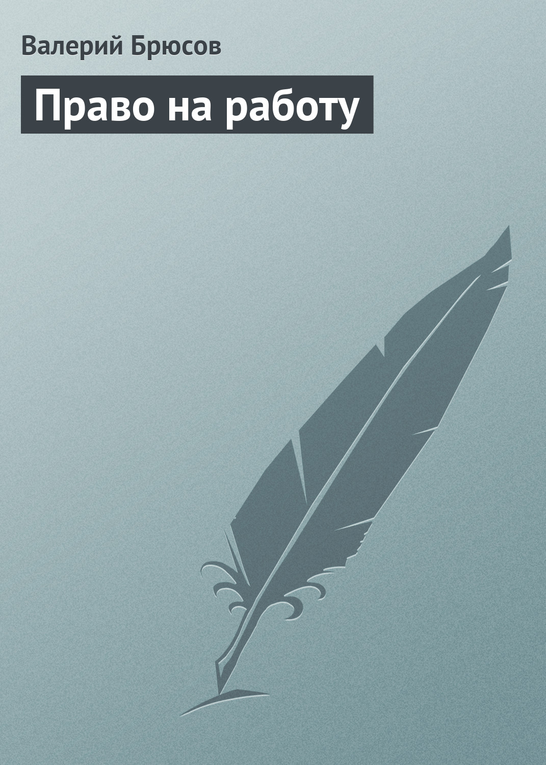 Обложка книги «Право на работу»
