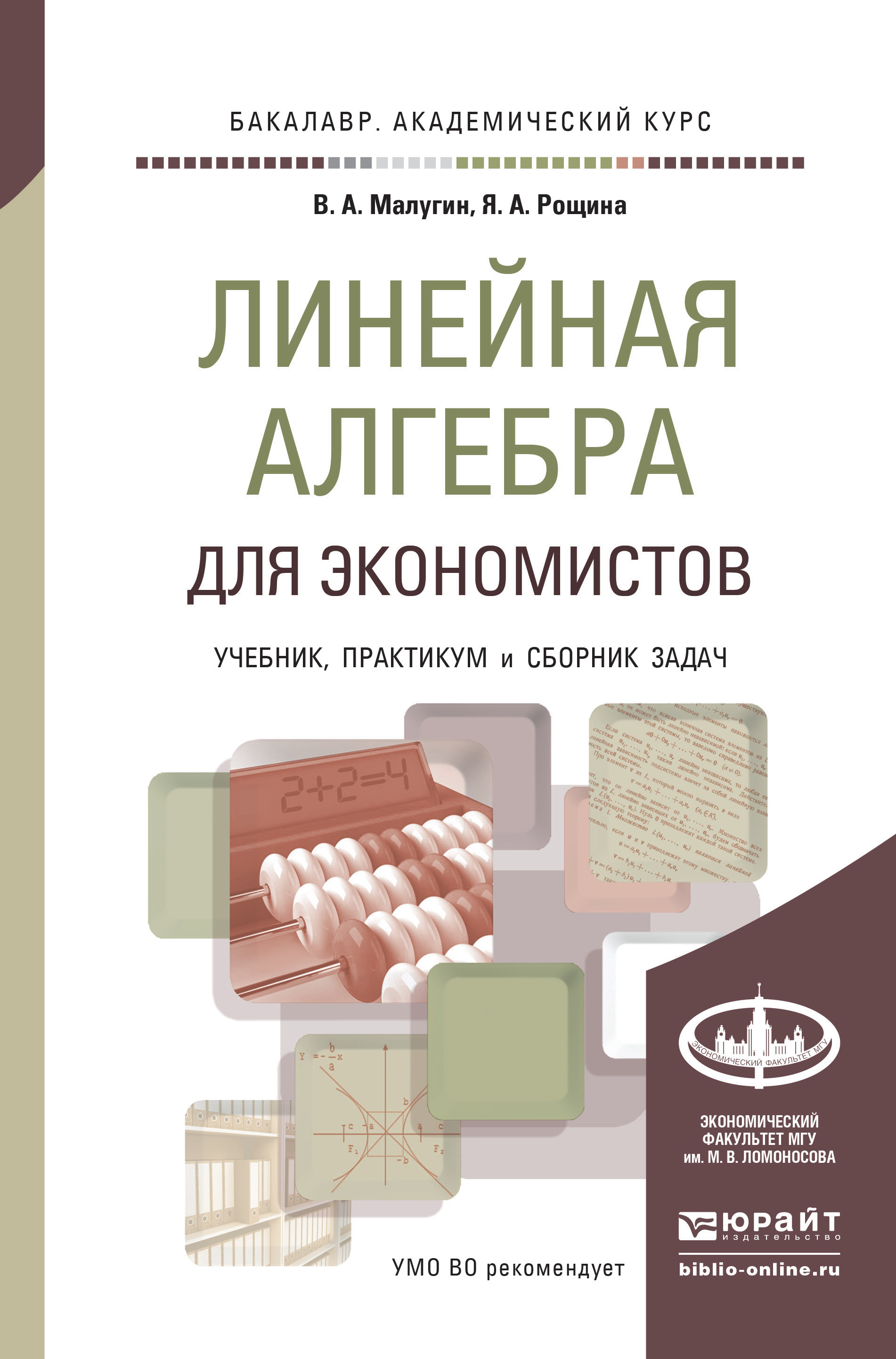 Обложка книги «Линейная алгебра для экономистов. Учебник, практикум и сборник задач для академического бакалавриата»