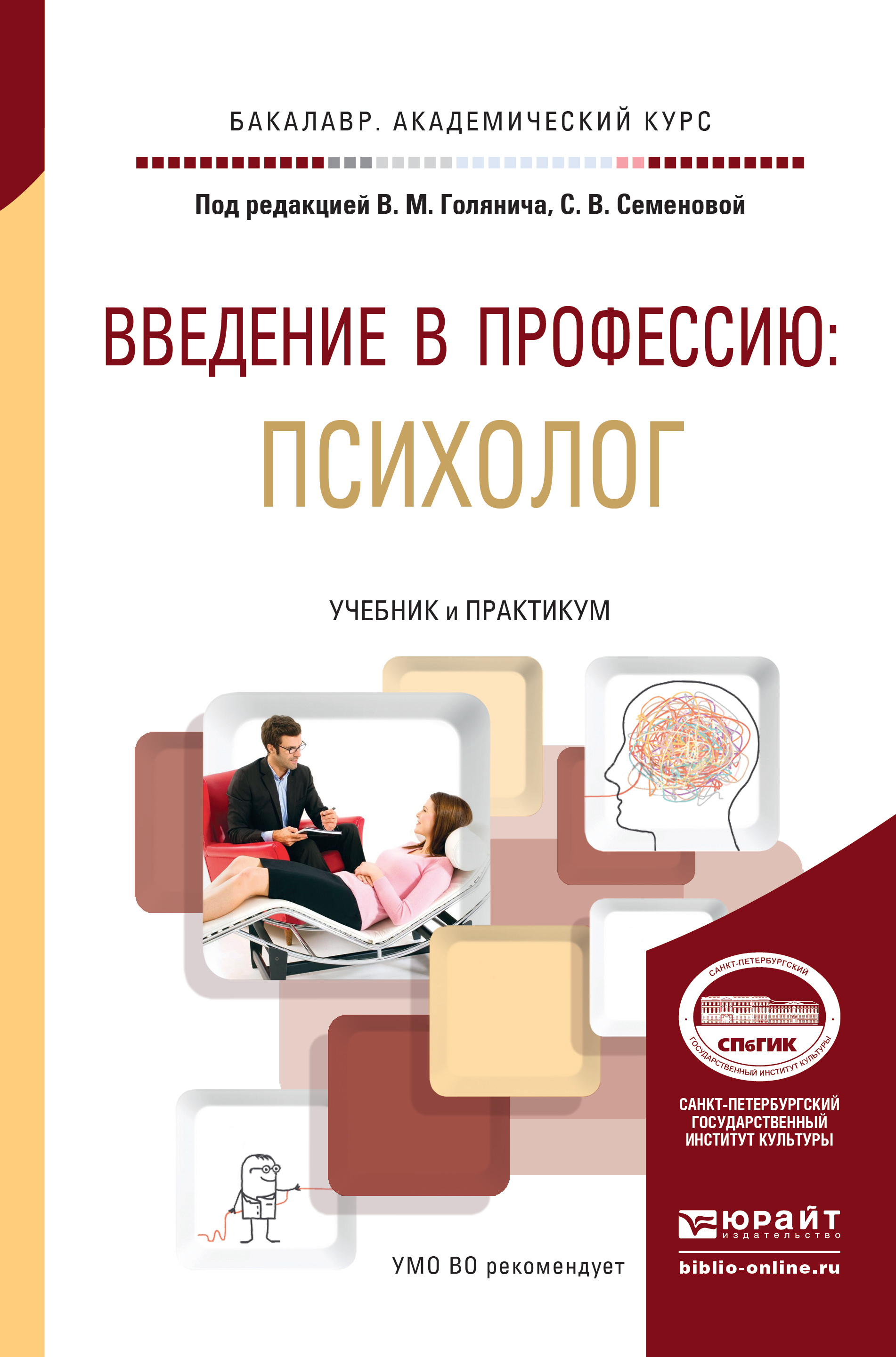 Обложка книги «Введение в профессию: психолог. Учебник и практикум для академического бакалавриата»