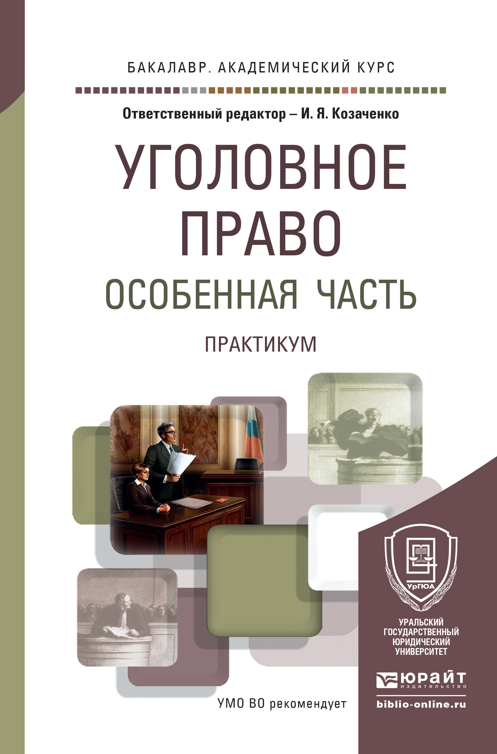 Обложка книги «Уголовное право. Особенная часть. Практикум. Учебное пособие для академического бакалавриата»