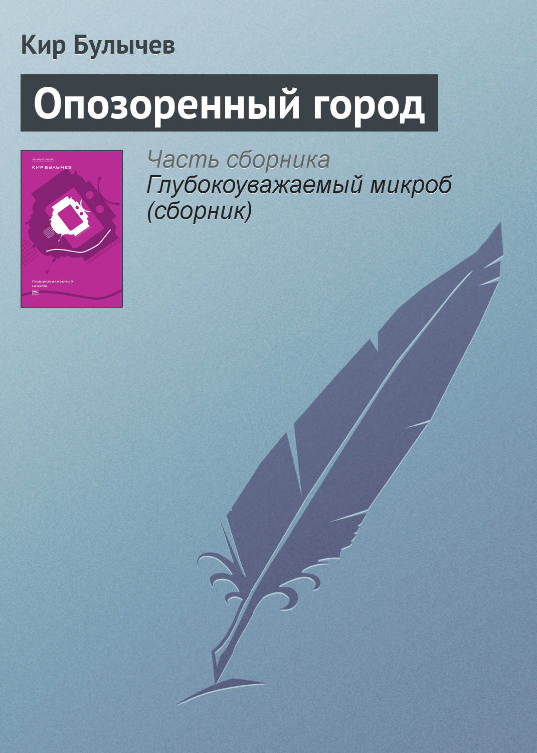 Обложка книги «Опозоренный город»