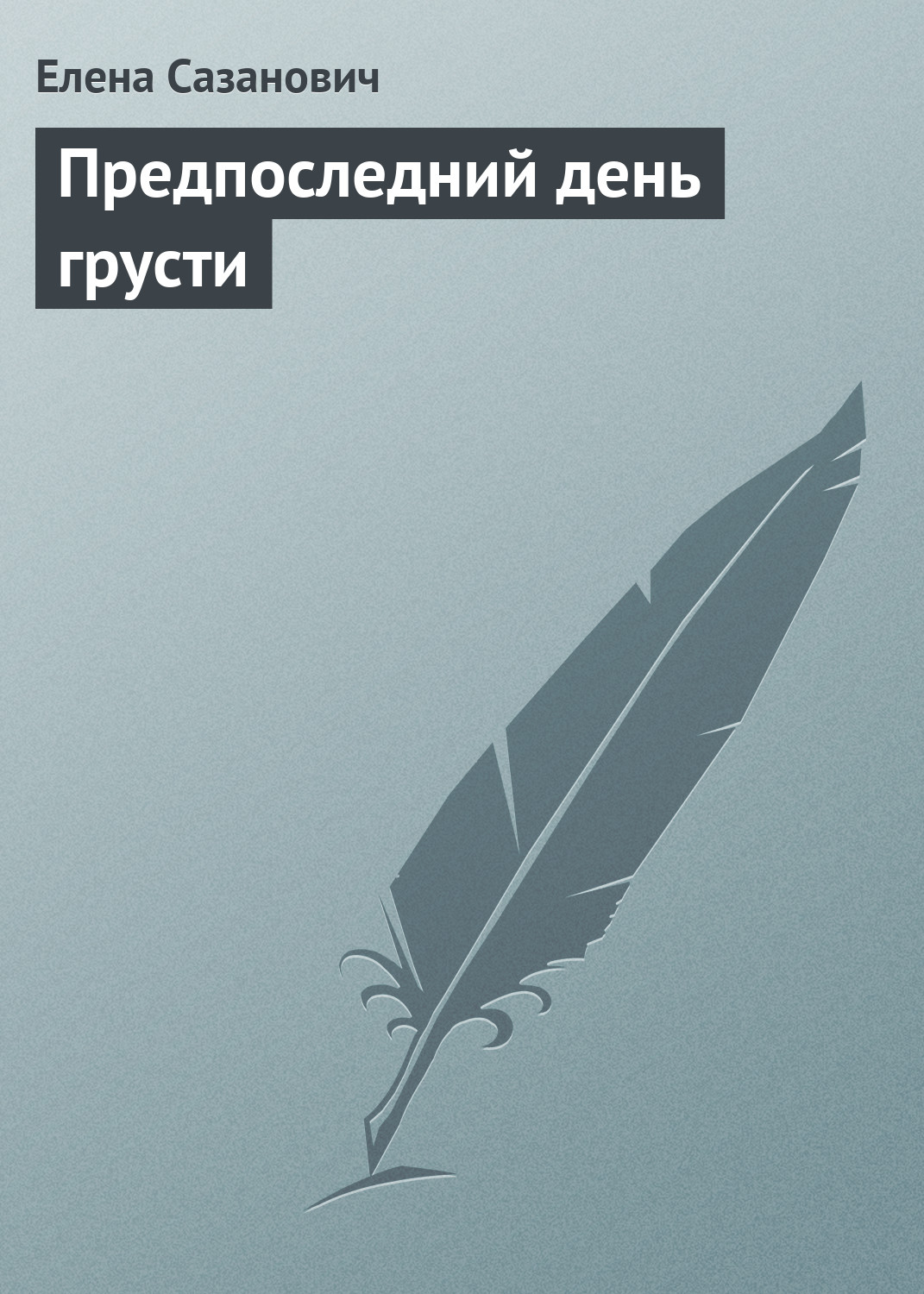 Обложка книги «Предпоследний день грусти»