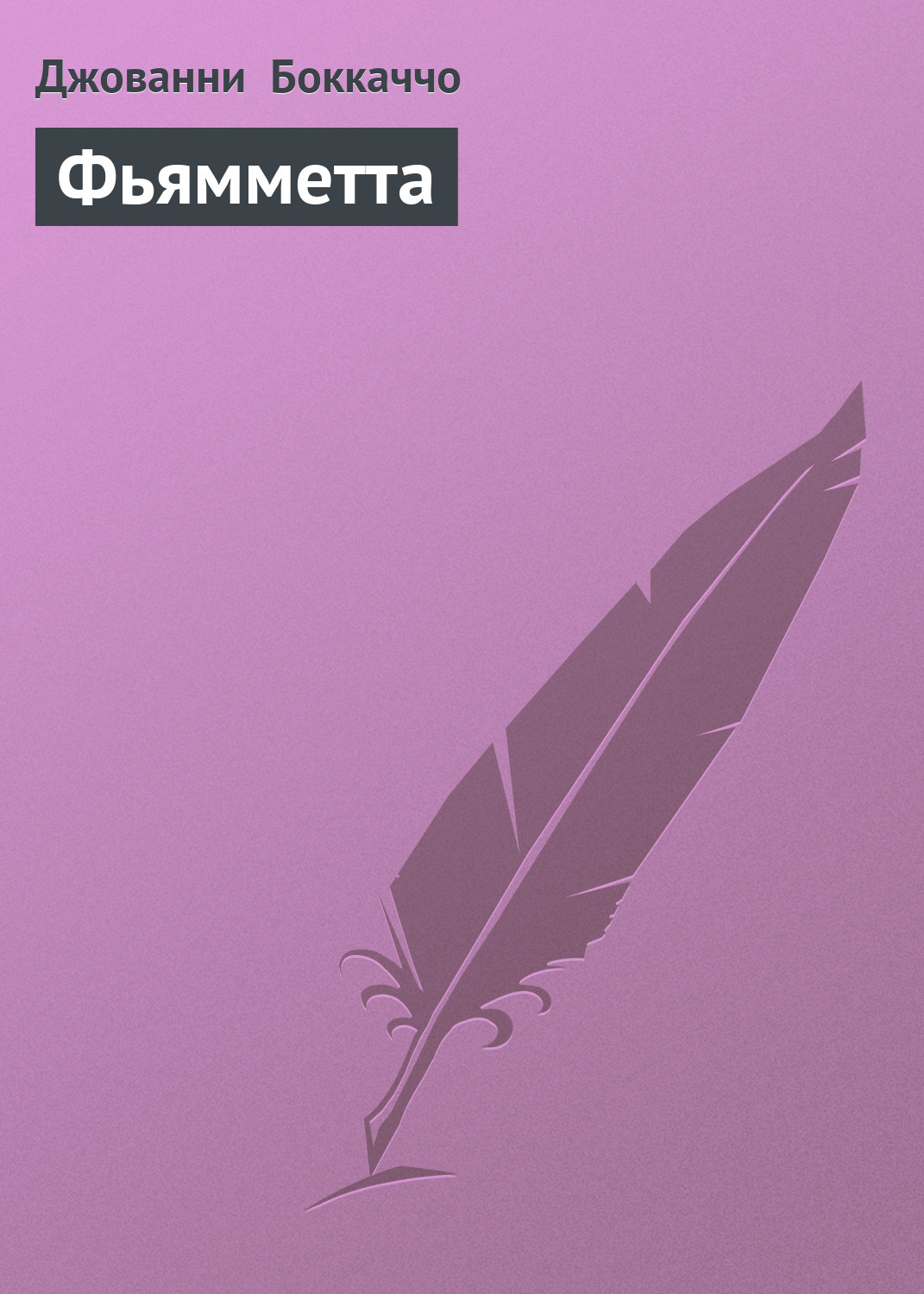 Обложка книги «Фьямметта»