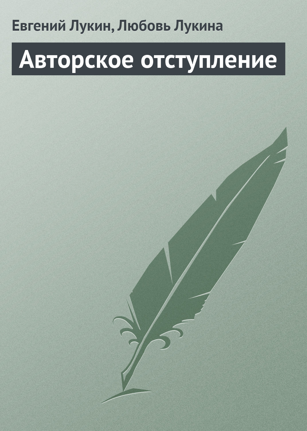 Обложка книги «Авторское отступление»