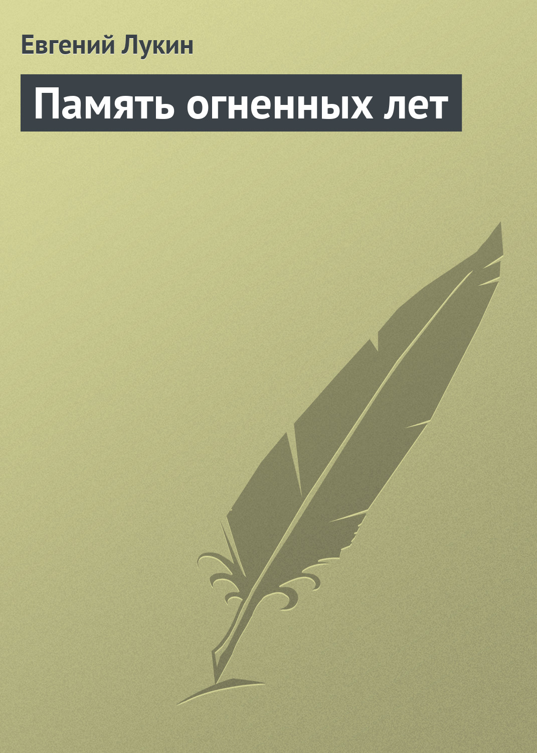 Обложка книги «Память огненных лет»