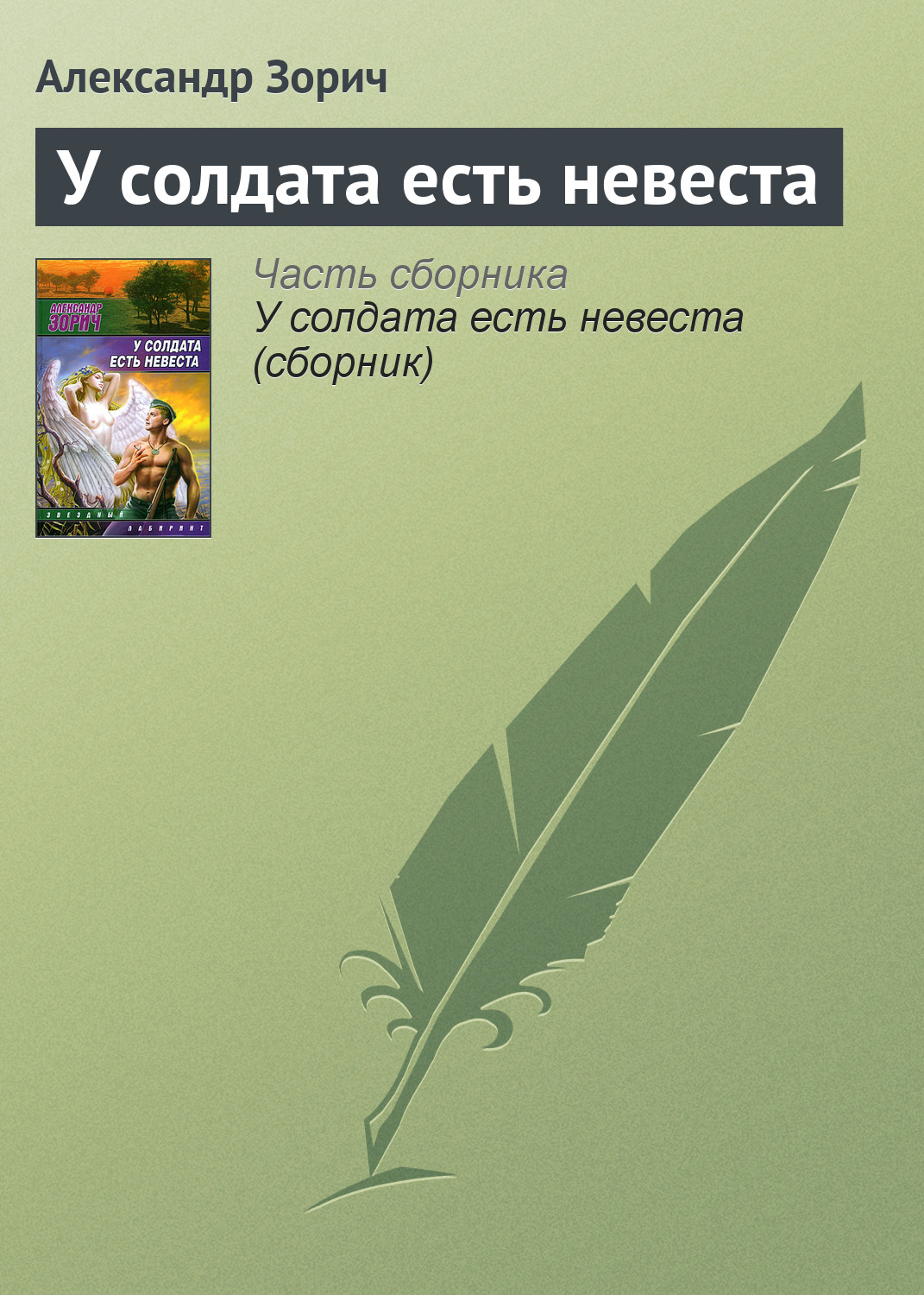 Обложка книги «У солдата есть невеста»