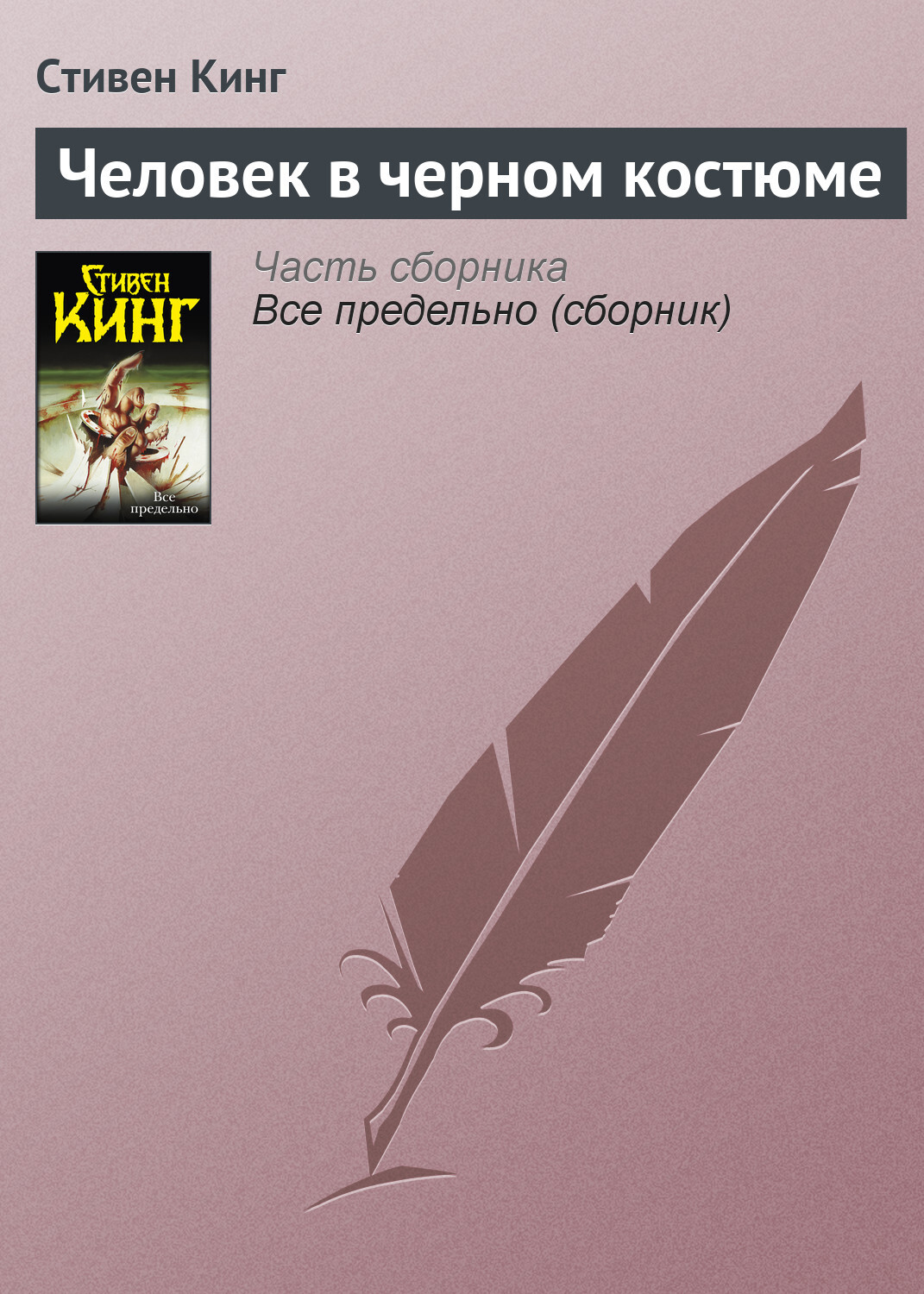 Обложка книги «Человек в черном костюме»
