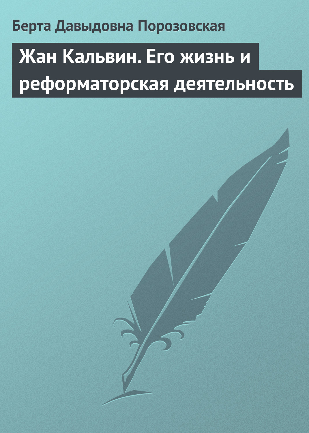 Обложка книги «Жан Кальвин. Его жизнь и реформаторская деятельность»