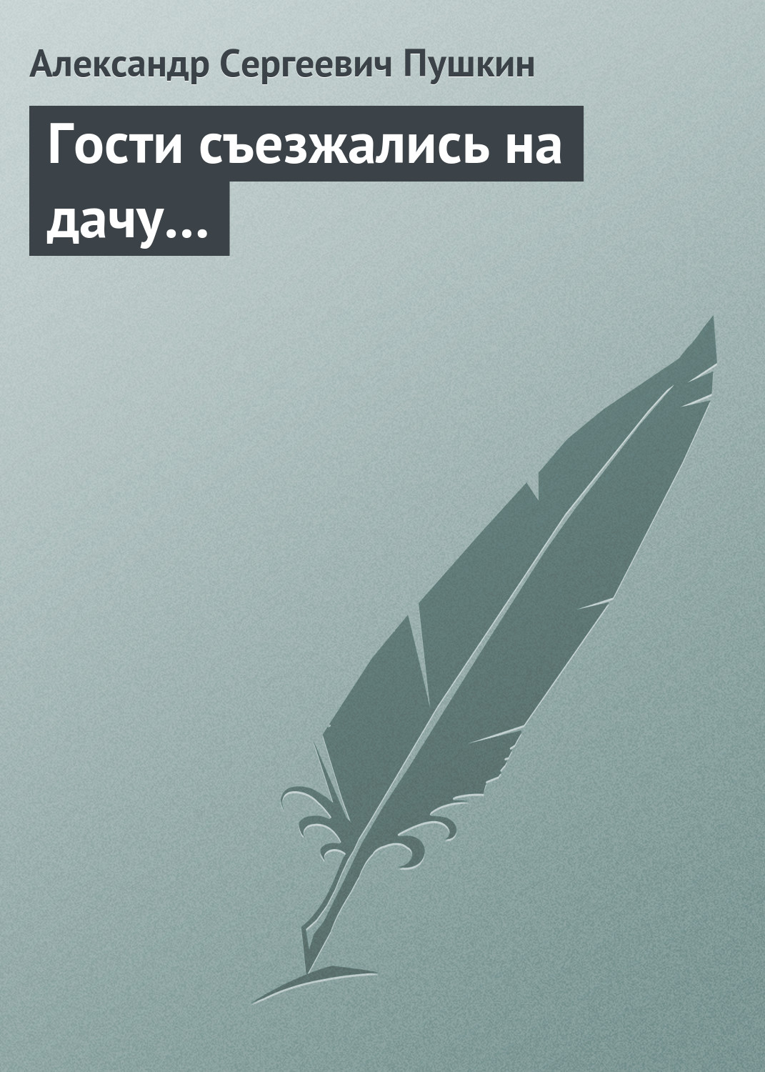 Обложка книги «Гости съезжались на дачу…»