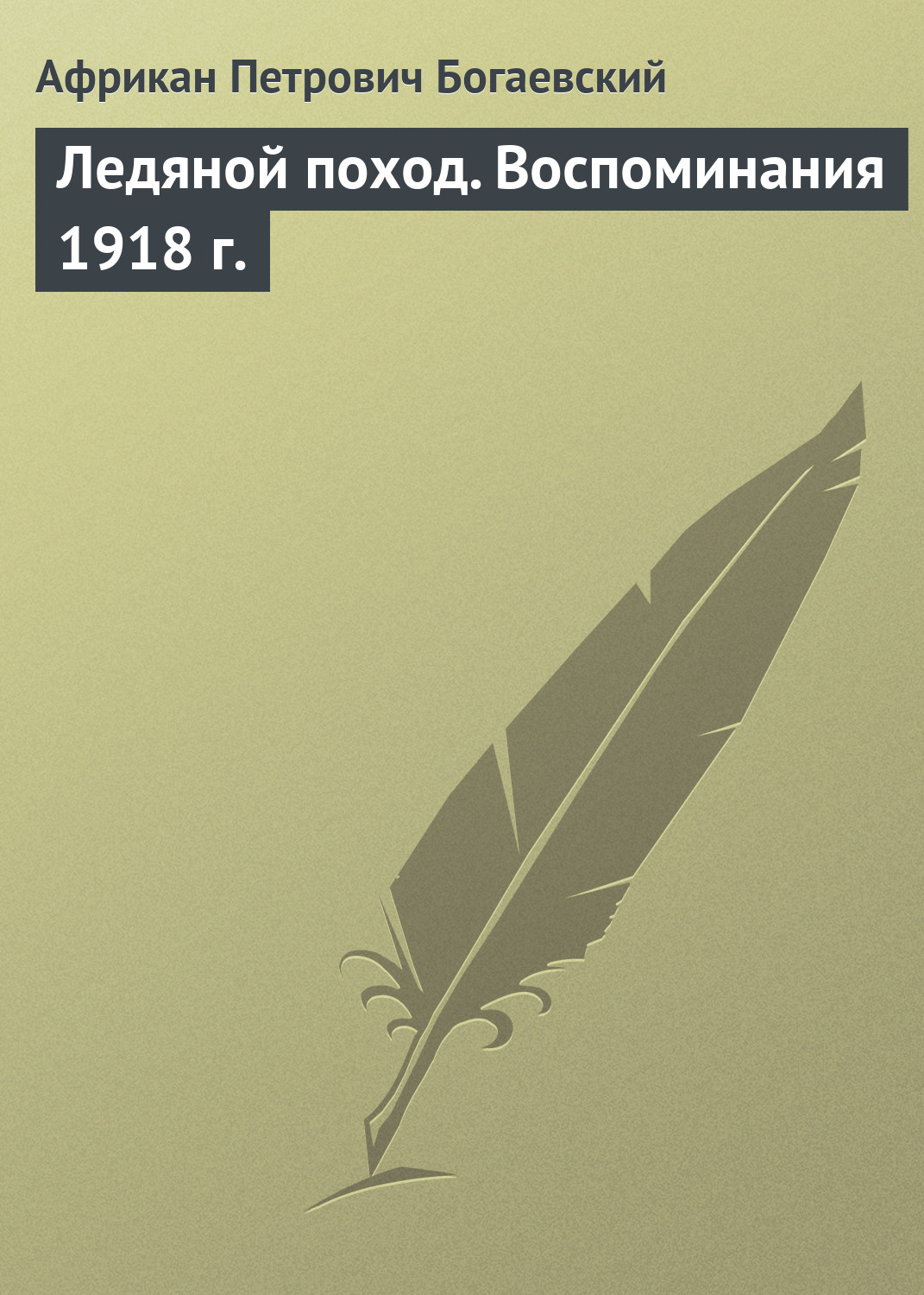 Обложка книги «Ледяной поход. Воспоминания 1918 г.»