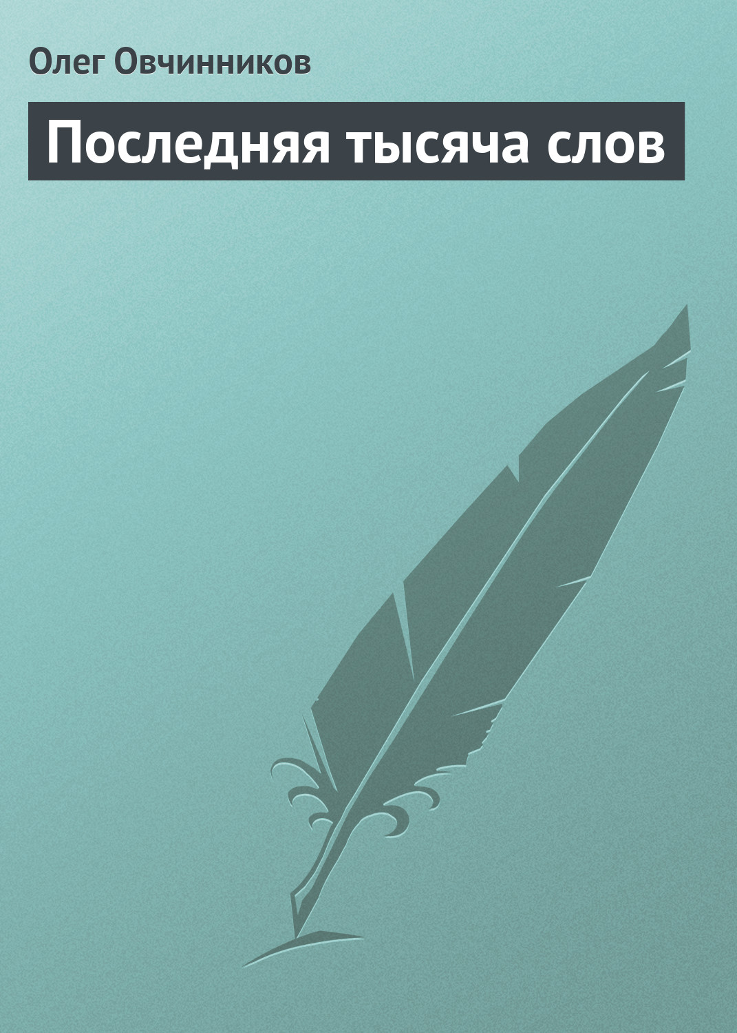 Обложка книги «Последняя тысяча слов»