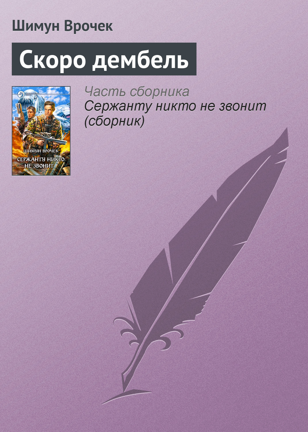 Обложка книги «Скоро дембель»