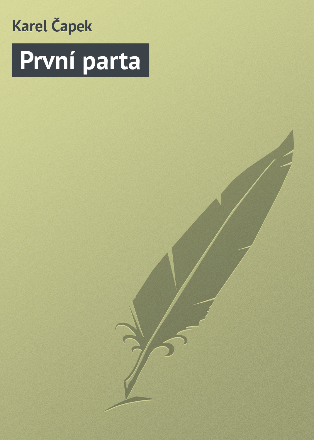 Обложка книги «První parta»