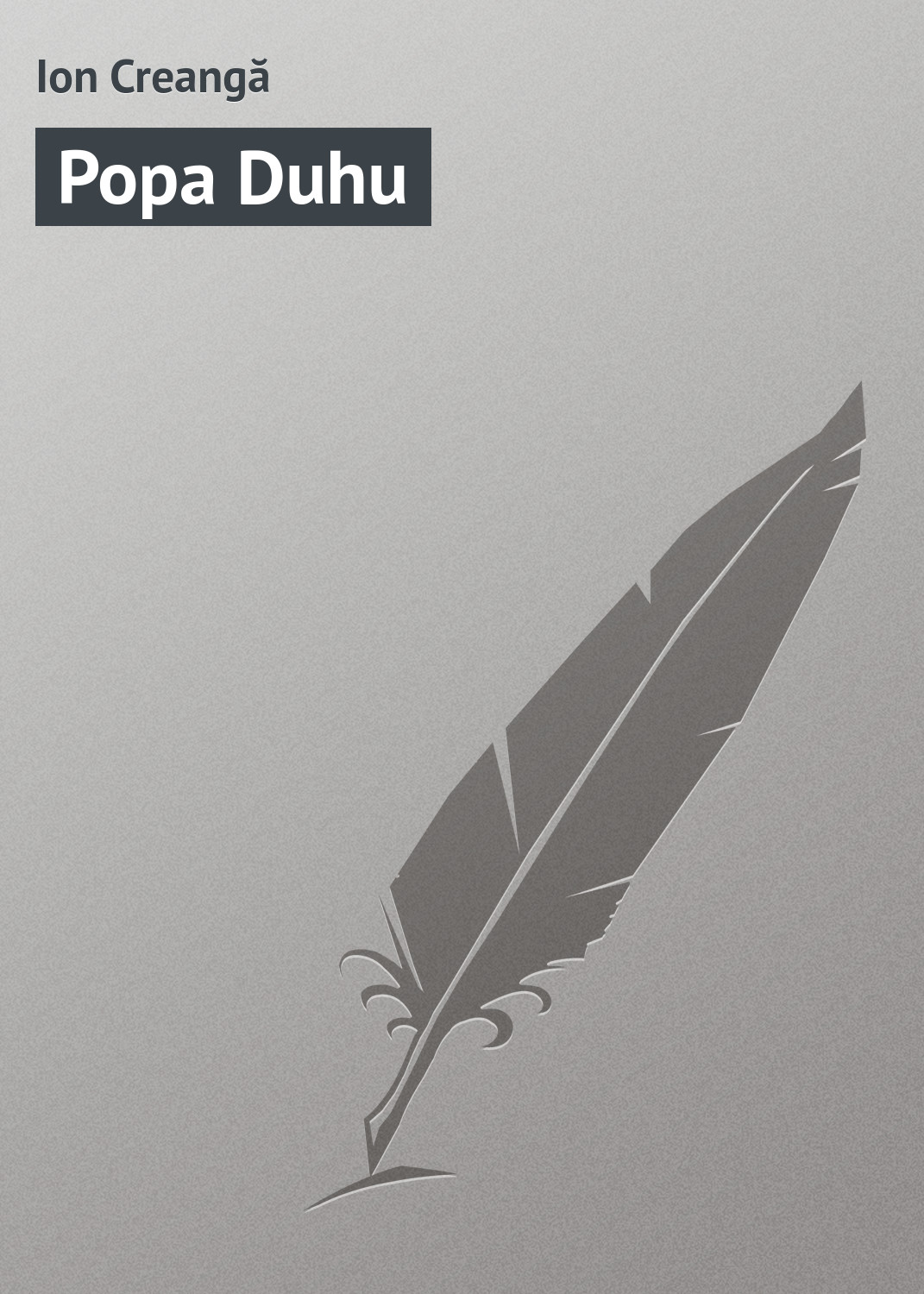 Обложка книги «Popa Duhu»