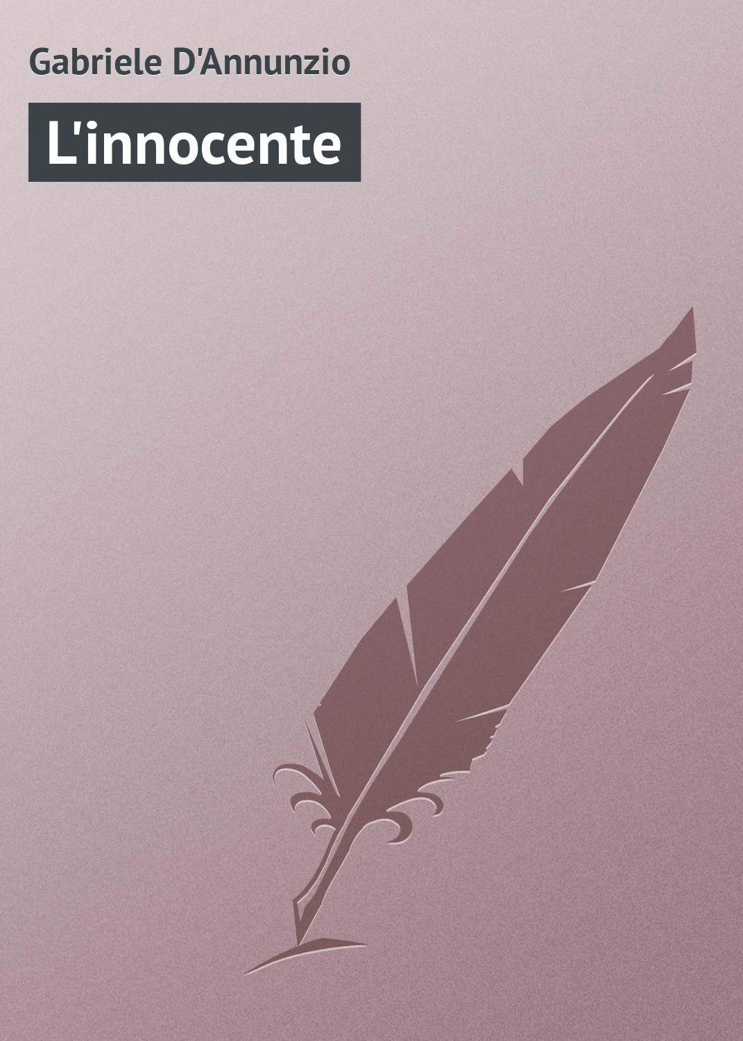 Обложка книги «L'innocente»