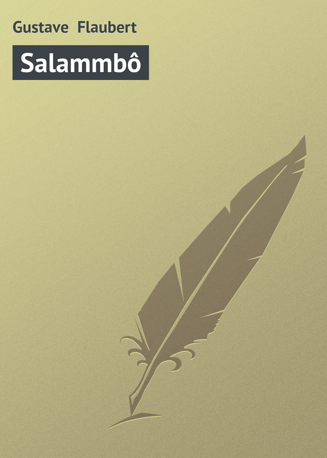 Обложка книги «Salammbô»
