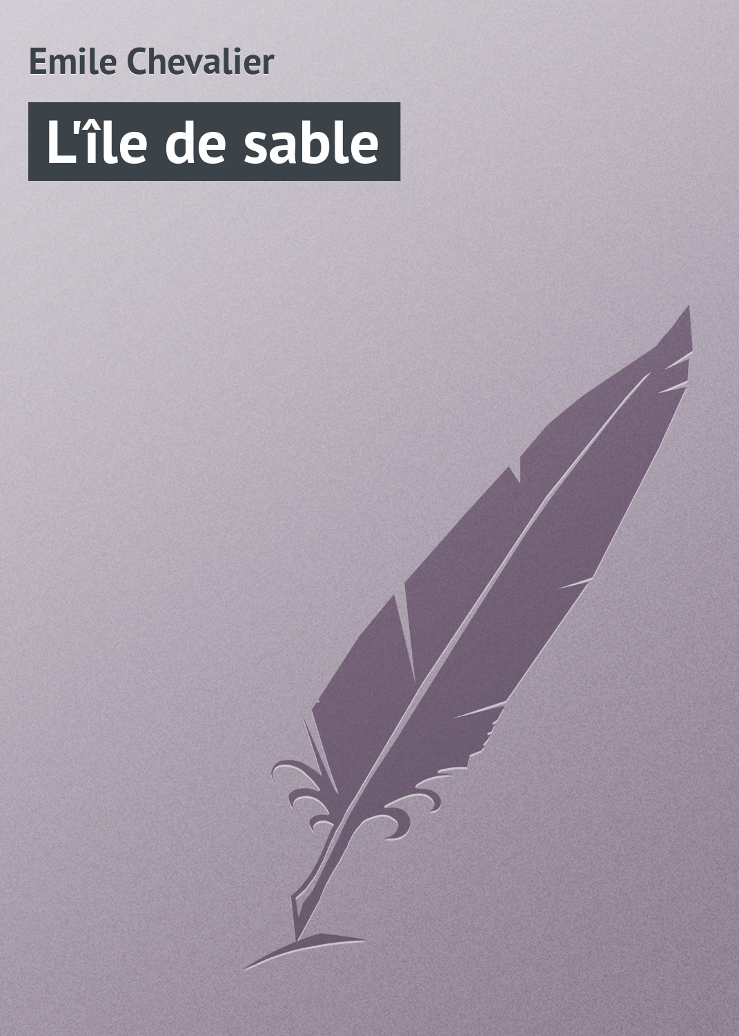 Обложка книги «L'île de sable»