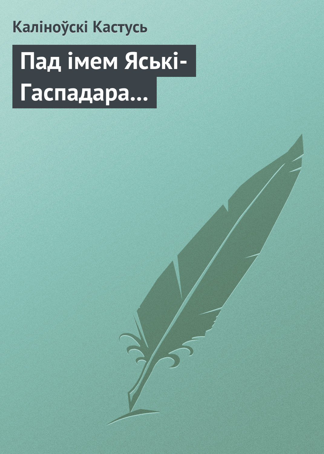 Обложка книги «Пад імем Яські-Гаспадара...»