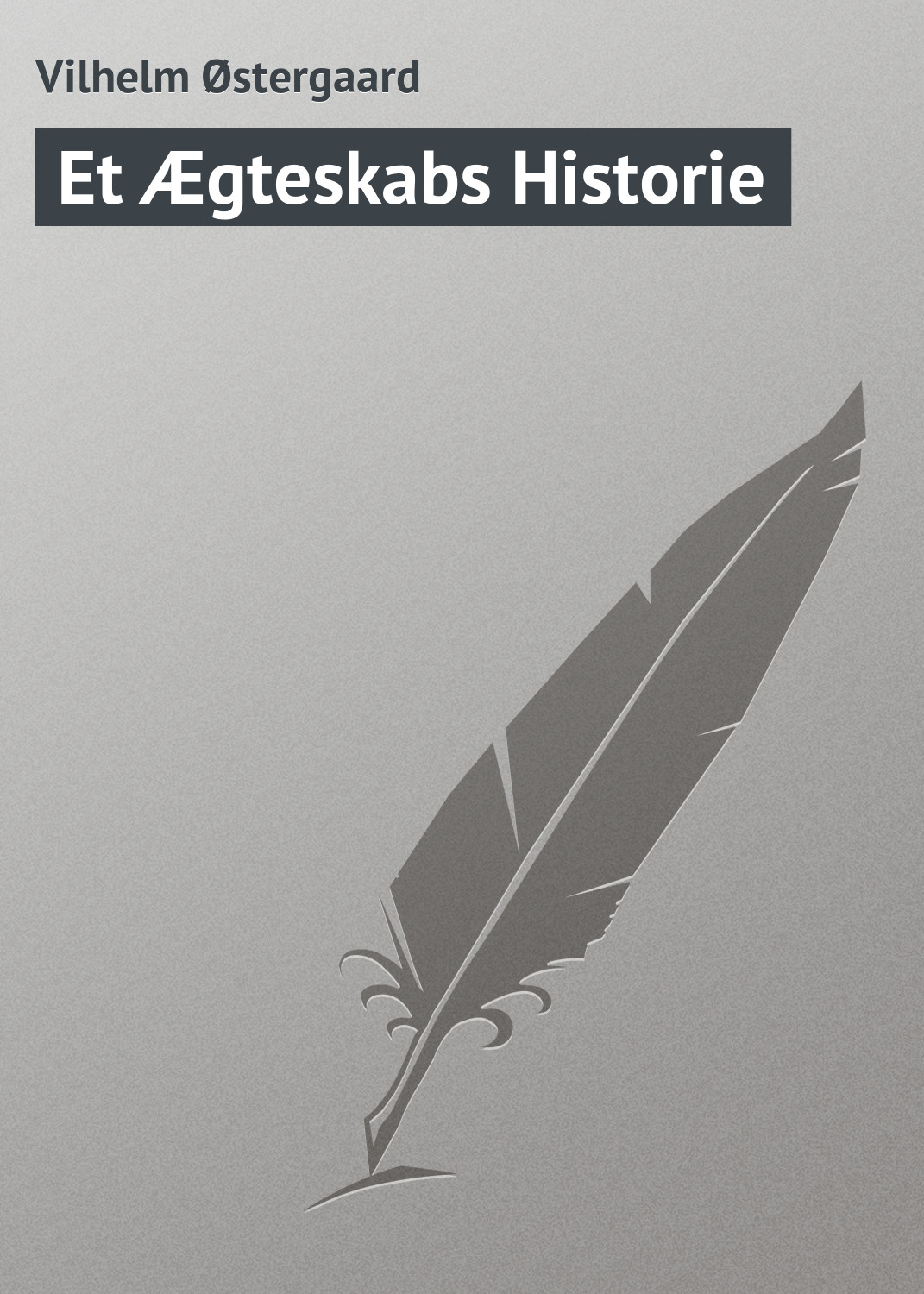 Обложка книги «Et Ægteskabs Historie»