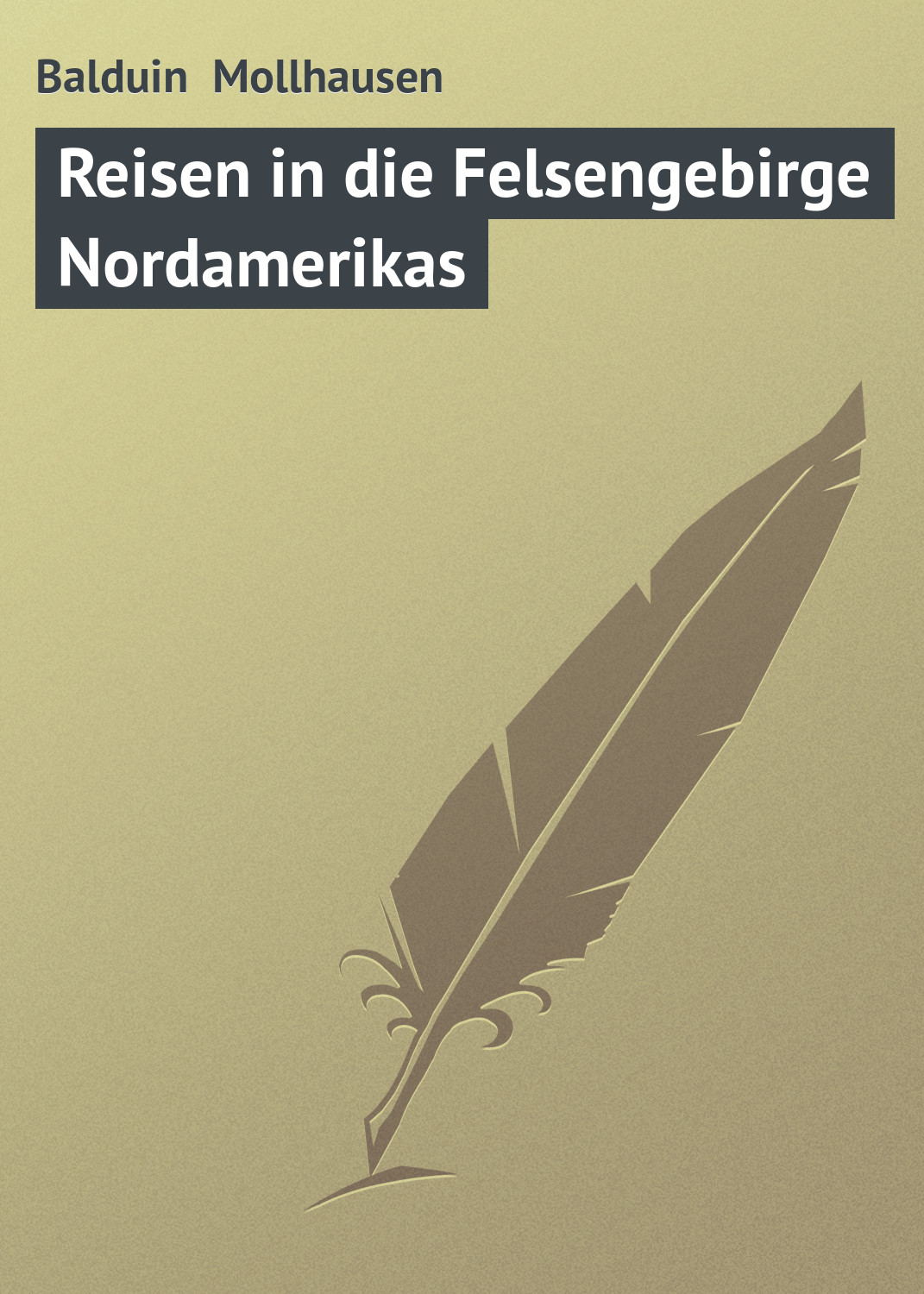 Обложка книги «Reisen in die Felsengebirge Nordamerikas»