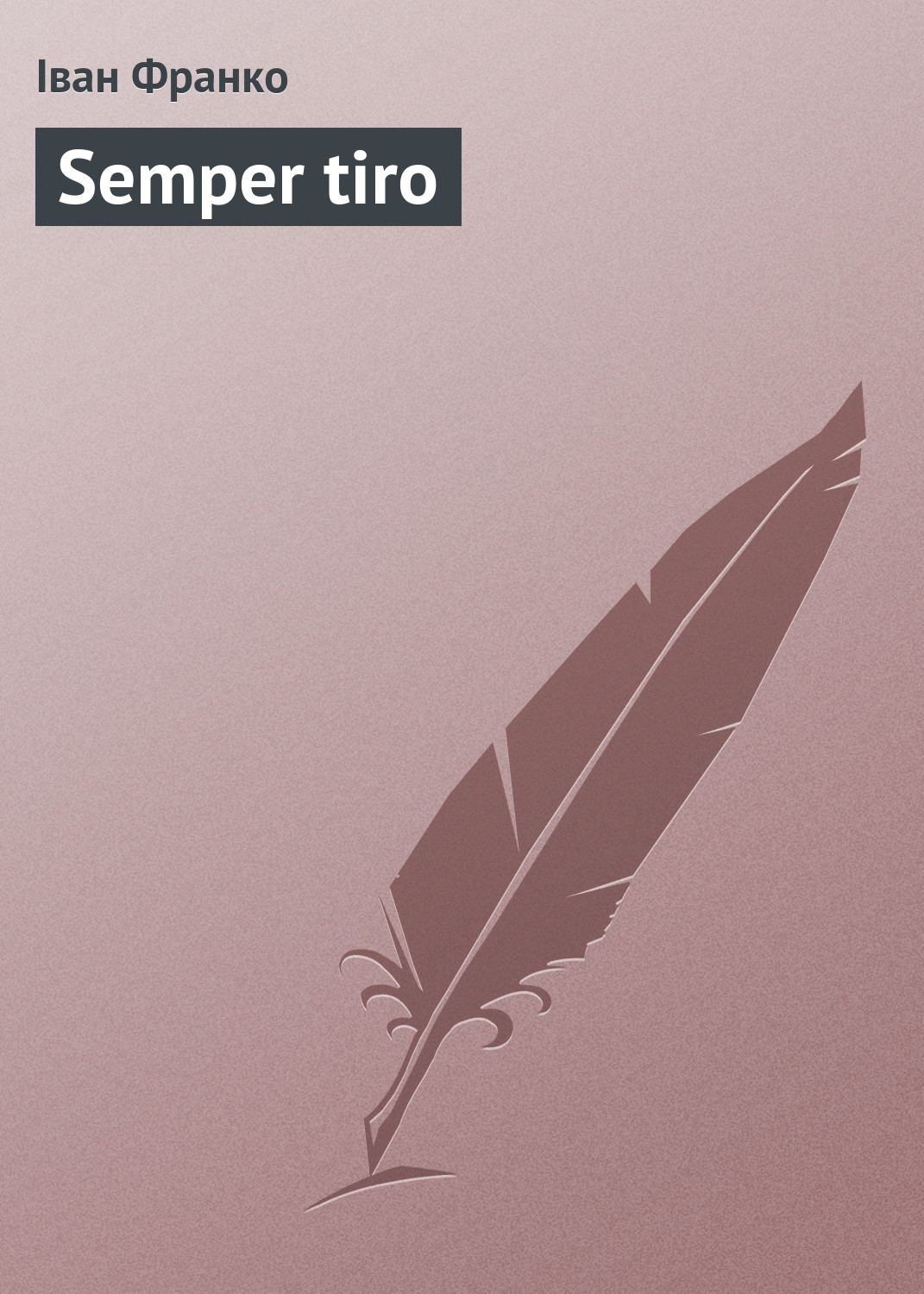 Обложка книги «Semper tiro»