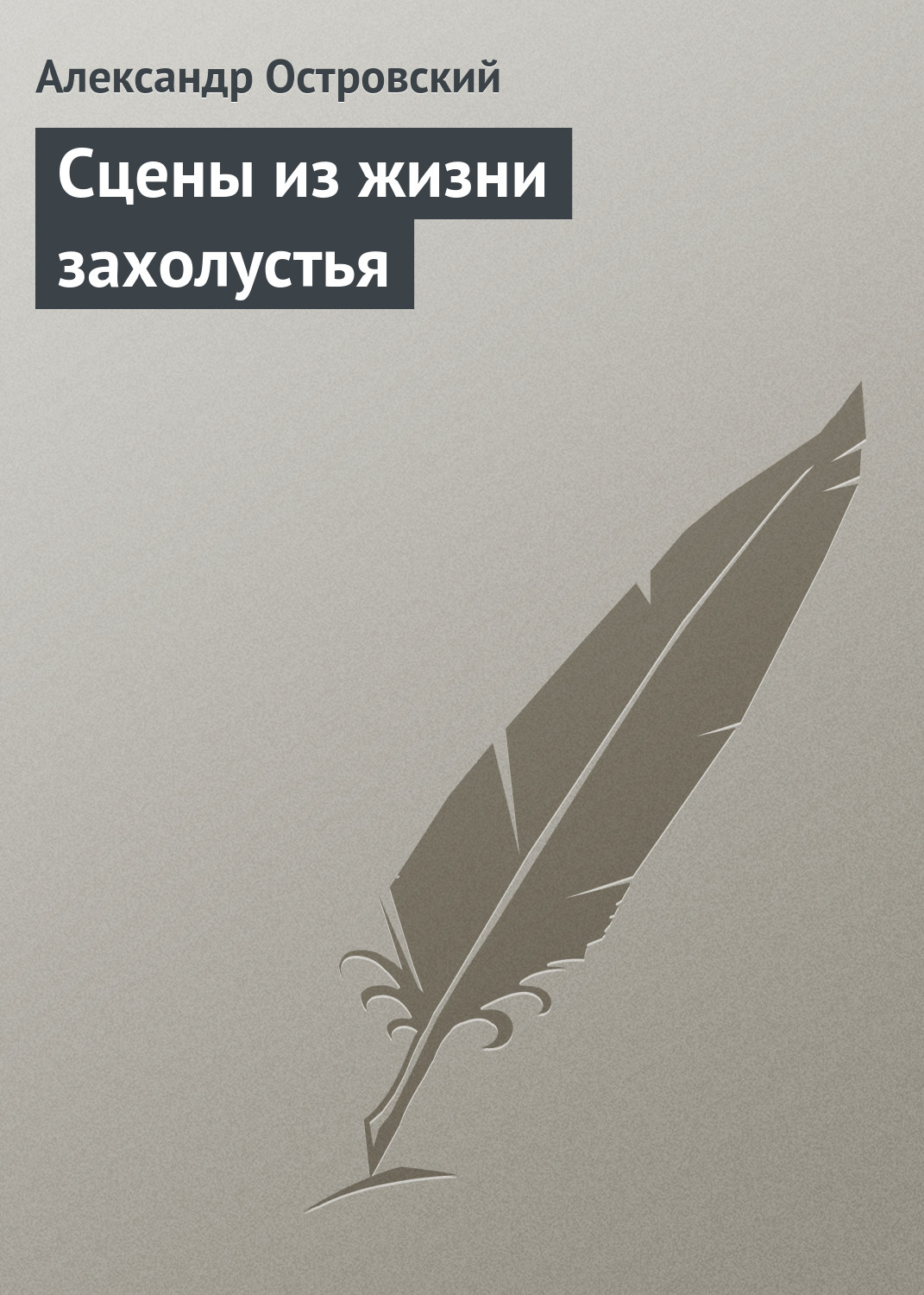 Обложка книги «Сцены из жизни захолустья»
