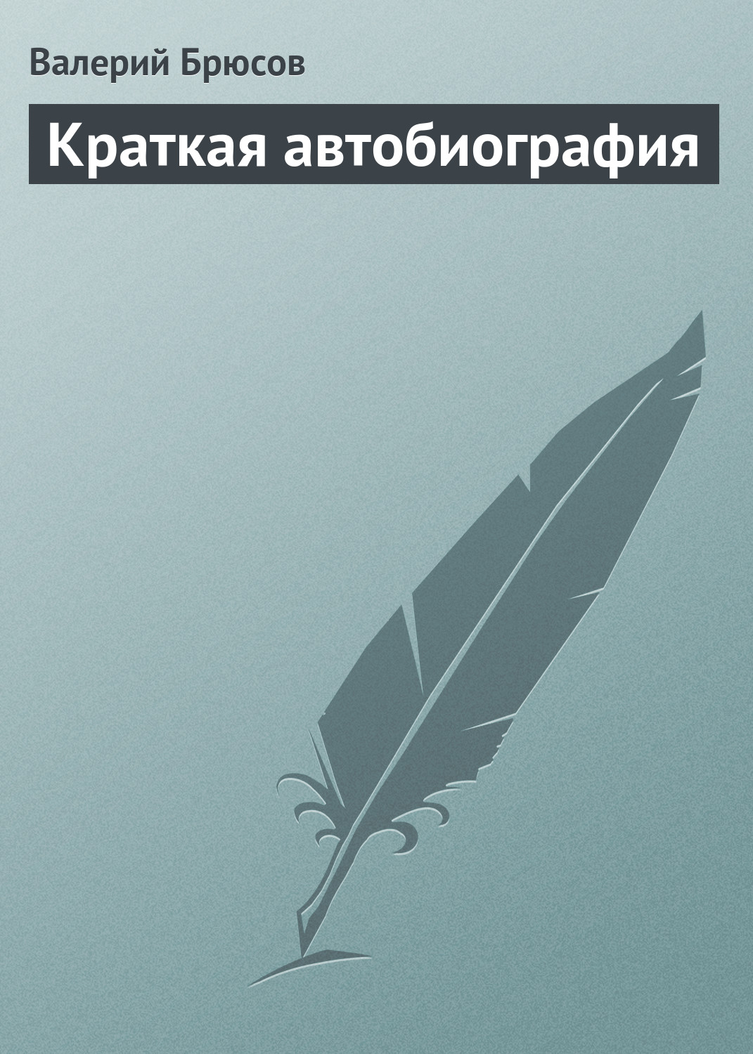 Обложка книги «Краткая автобиография»