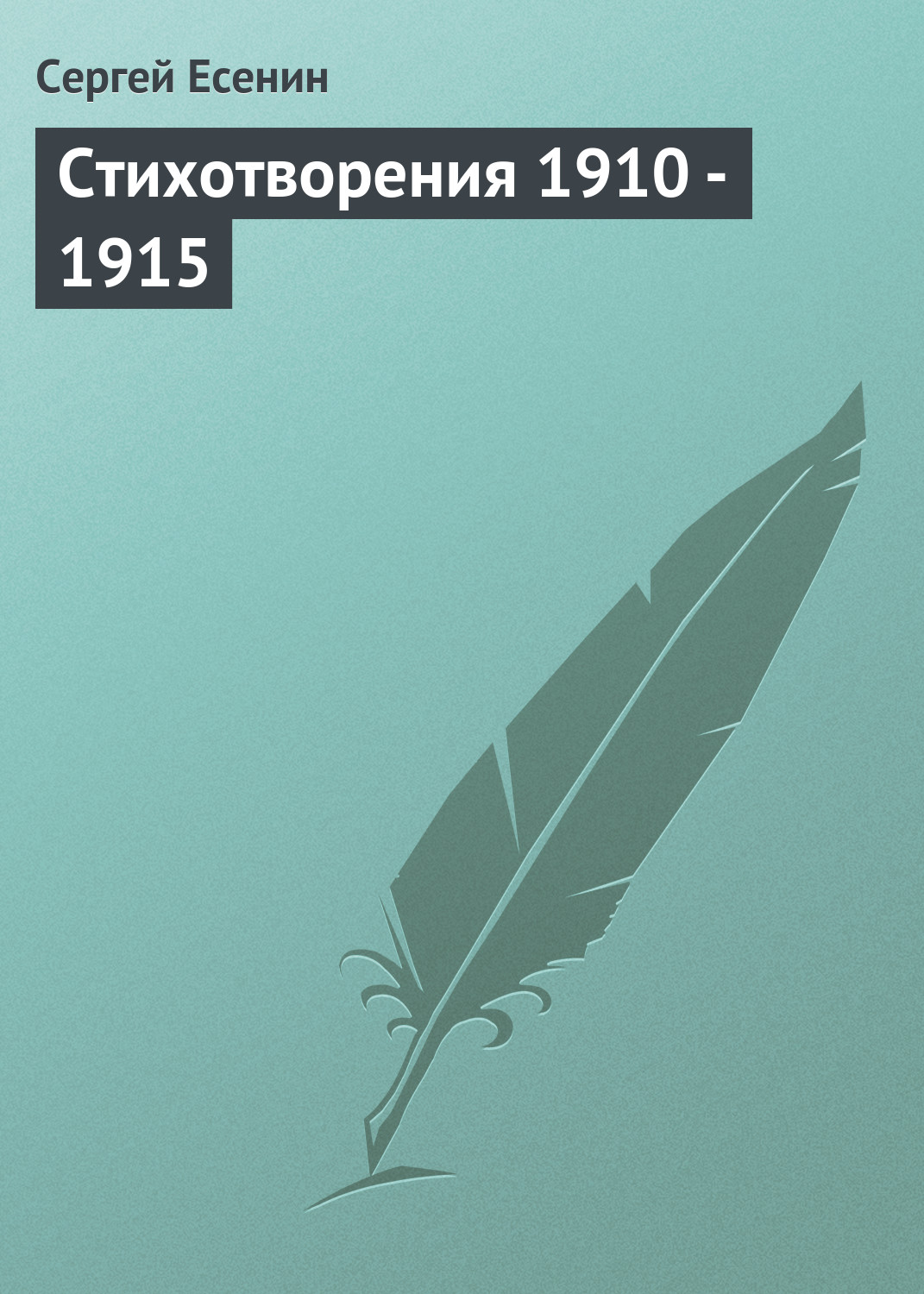 Обложка книги «Стихотворения 1910 - 1915»