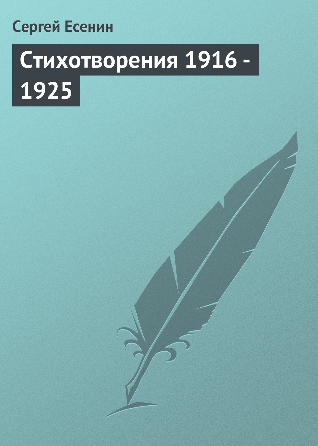 Обложка книги «Стихотворения 1916 – 1925»