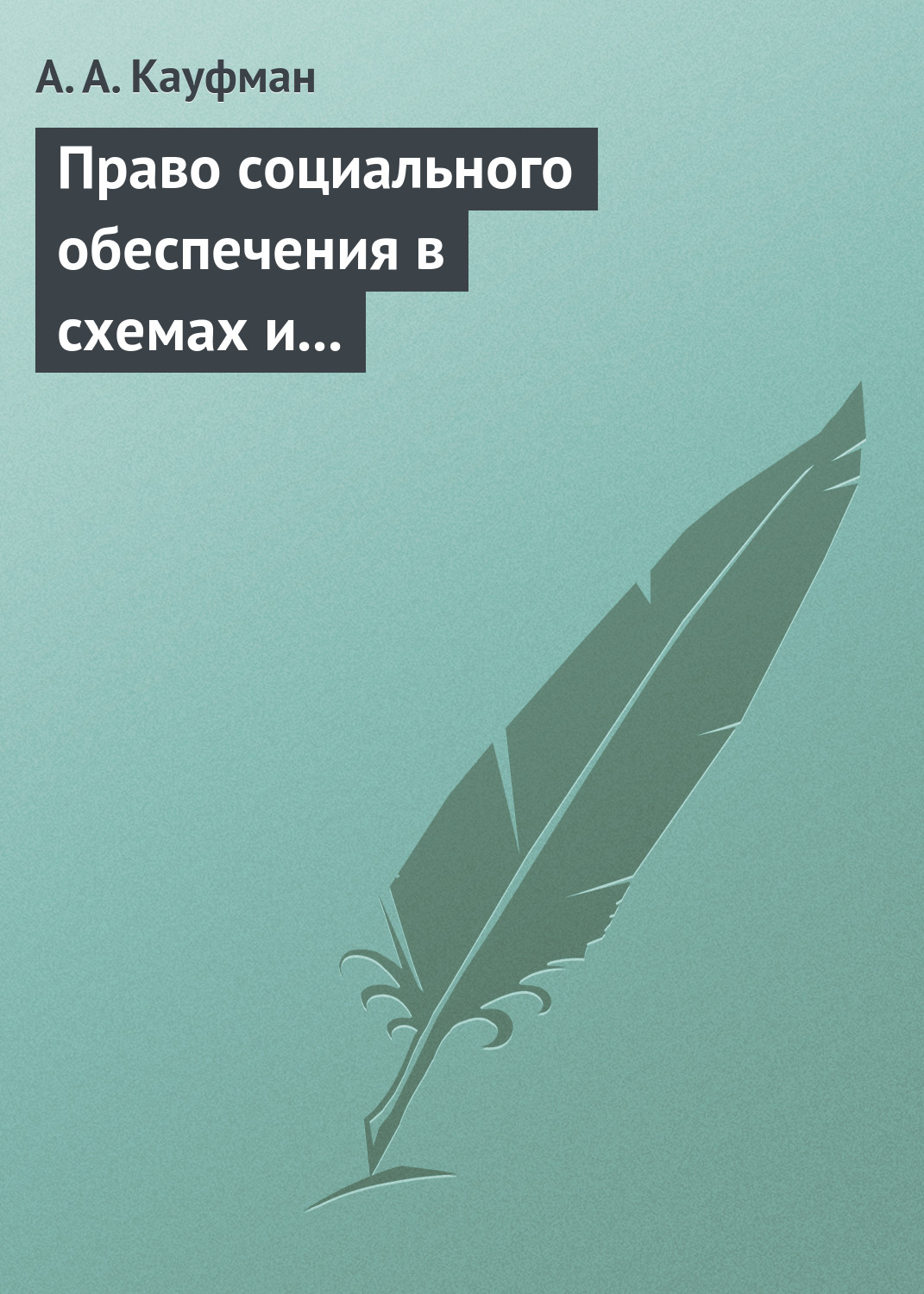 Обложка книги «Право социального обеспечения в схемах и определениях. Учебное пособие»