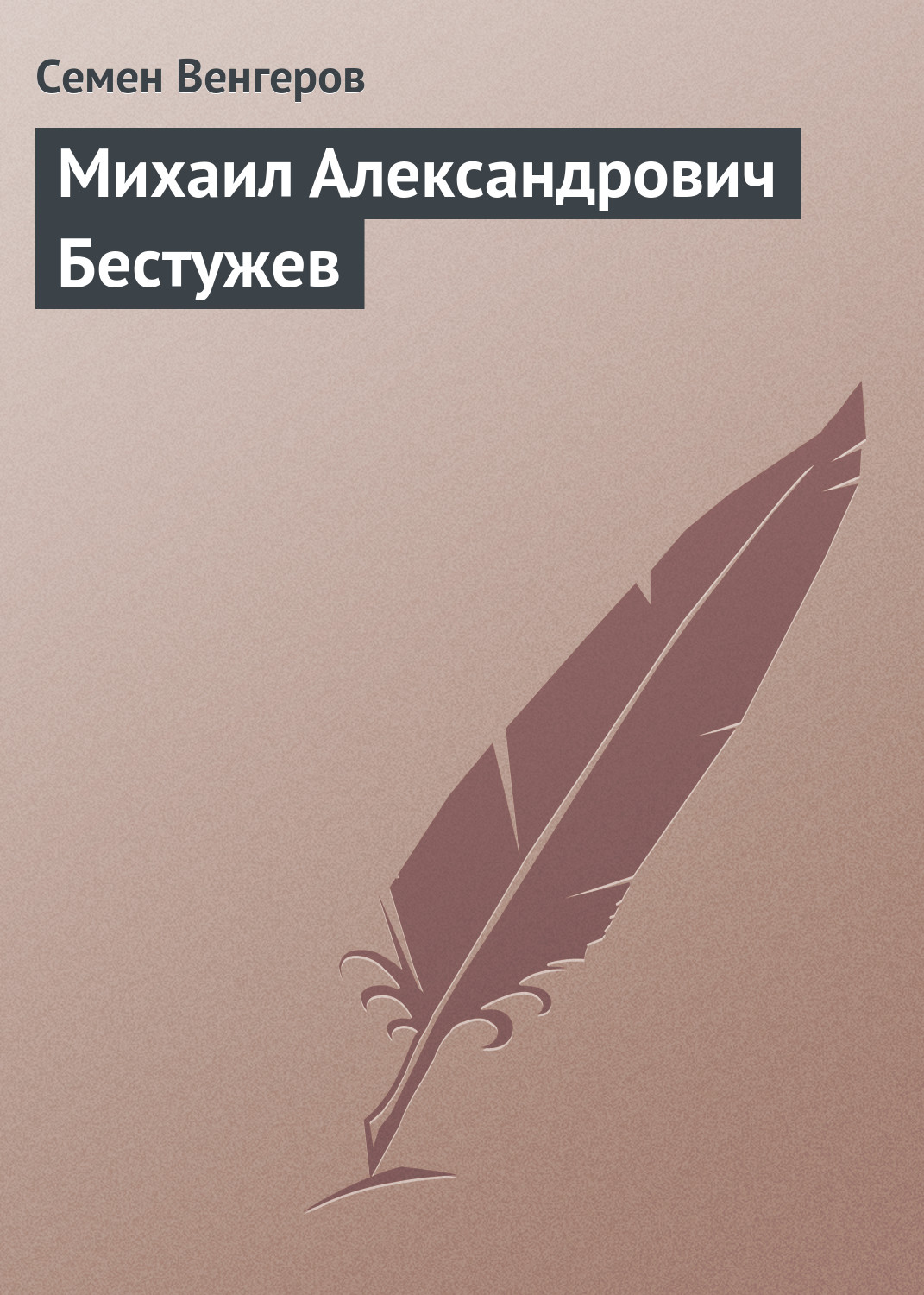 Обложка книги «Михаил Александрович Бестужев»