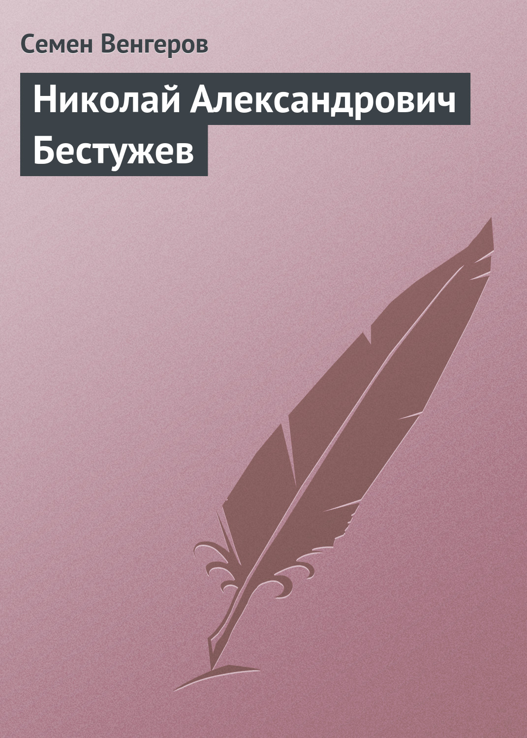 Обложка книги «Николай Александрович Бестужев»