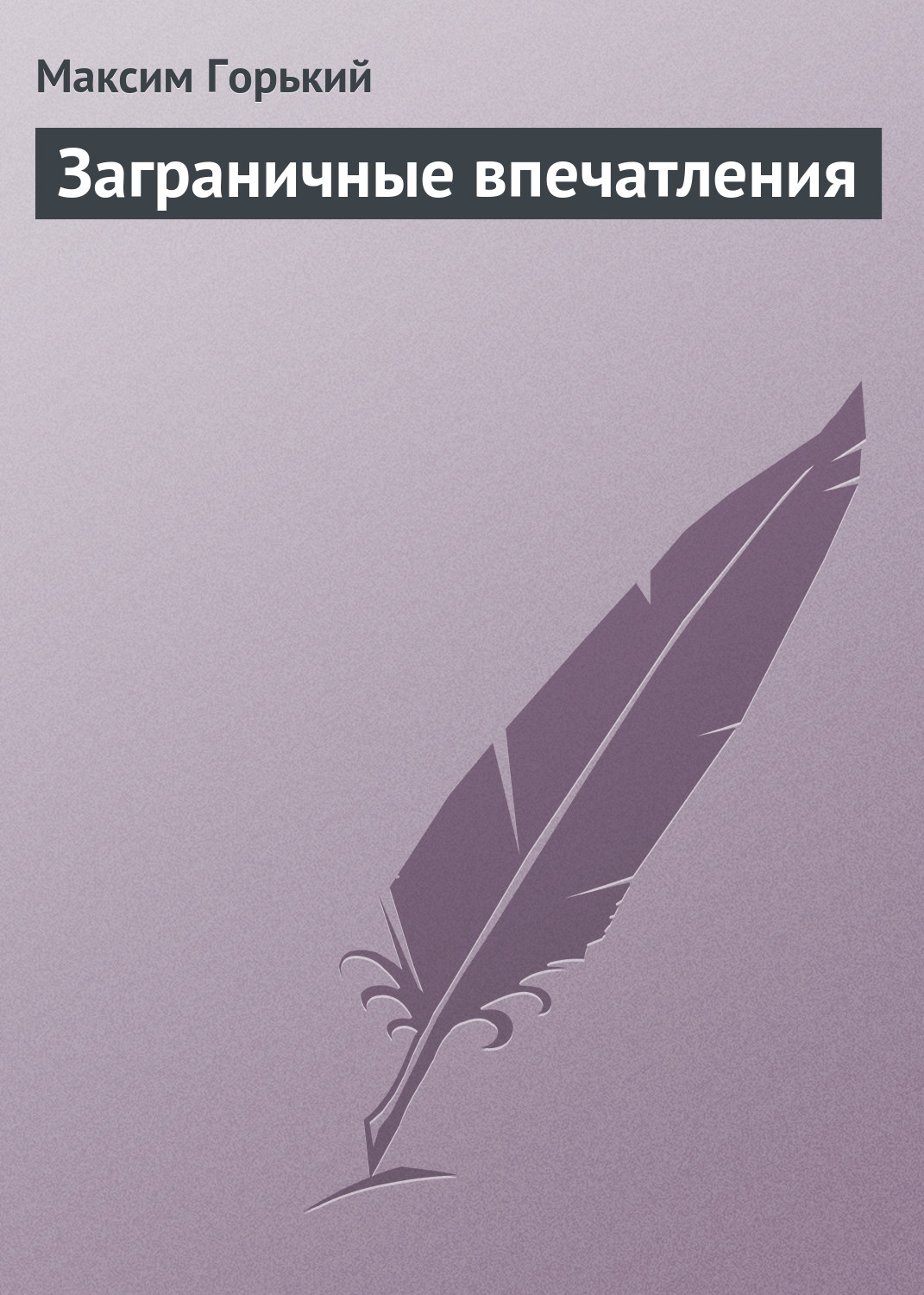 Обложка книги «Заграничные впечатления»