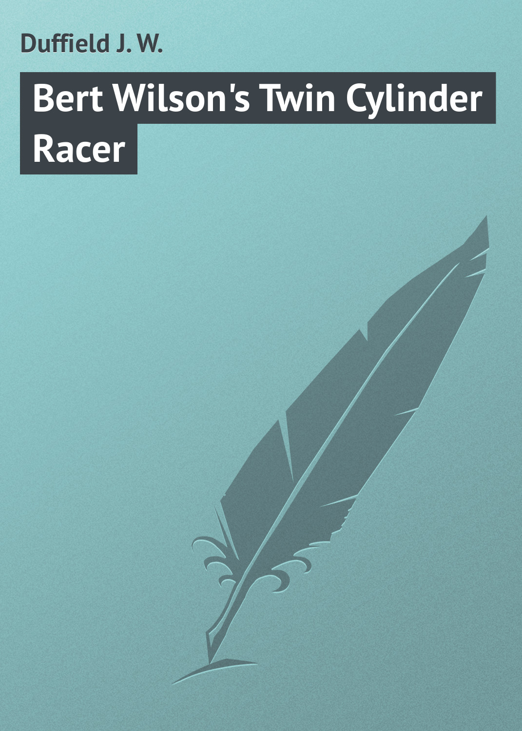 Обложка книги «Bert Wilson's Twin Cylinder Racer»