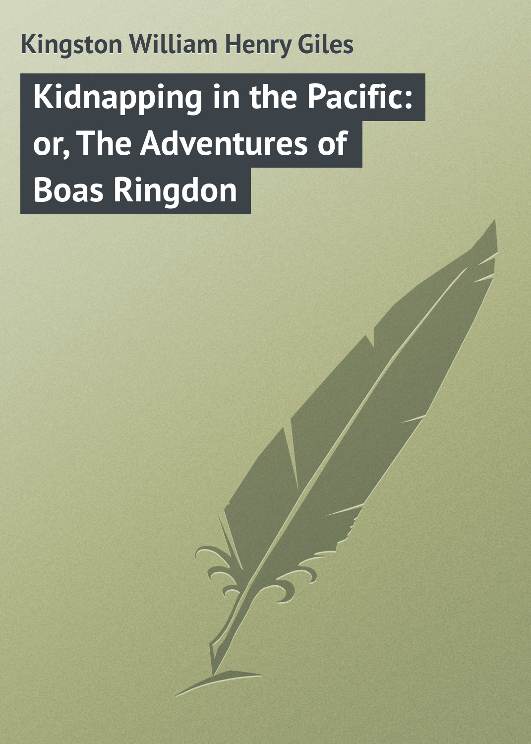 Обложка книги «Kidnapping in the Pacific: or, The Adventures of Boas Ringdon»