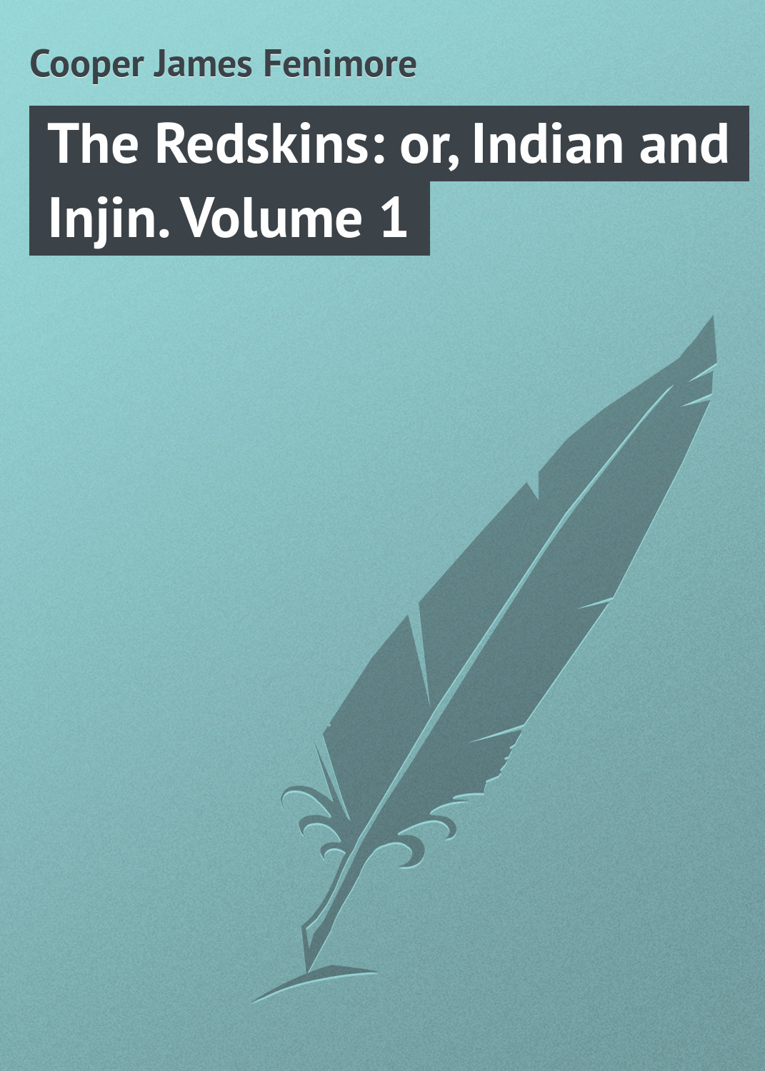 Обложка книги «The Redskins: or, Indian and Injin. Volume 1»