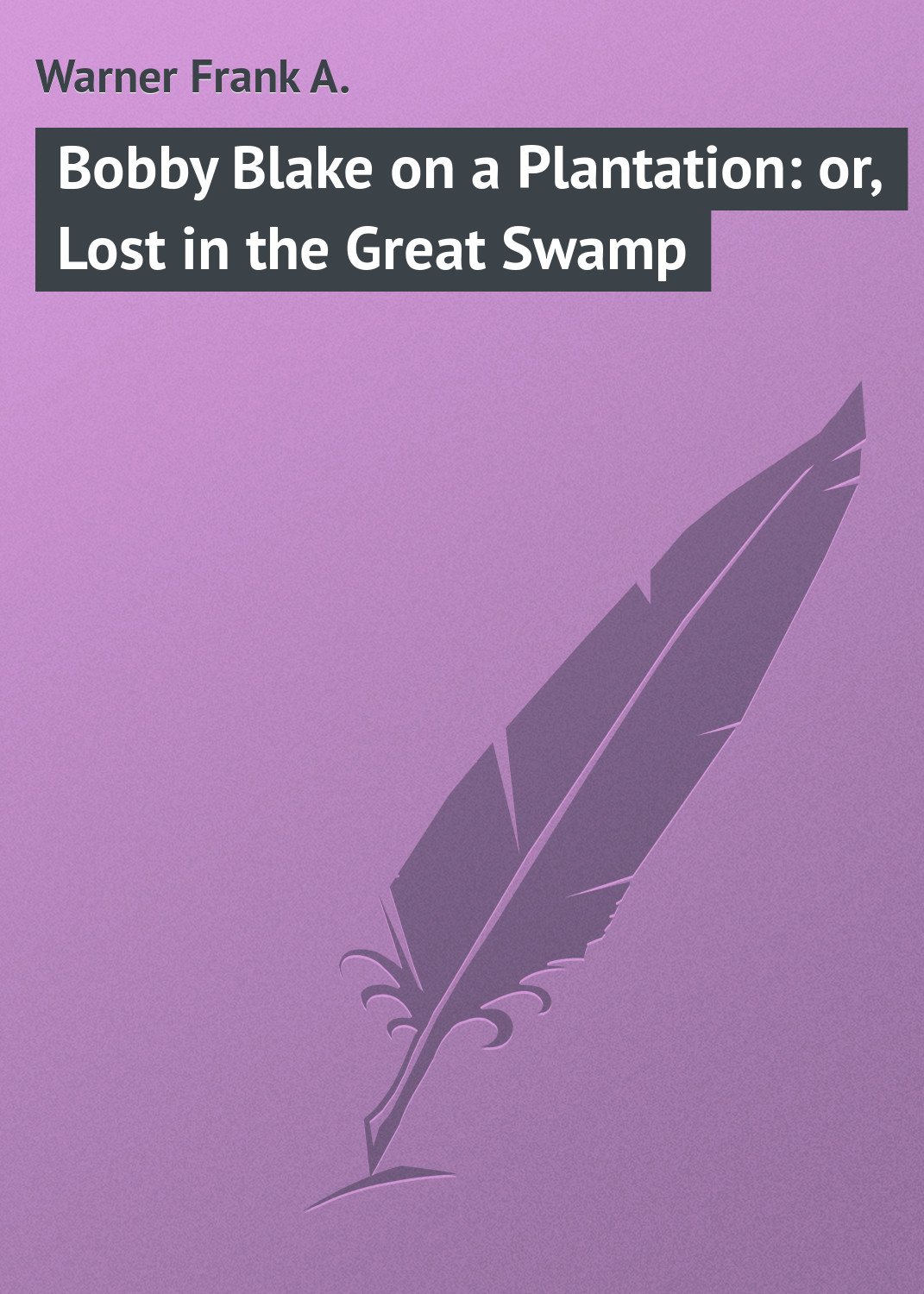 Обложка книги «Bobby Blake on a Plantation: or, Lost in the Great Swamp»
