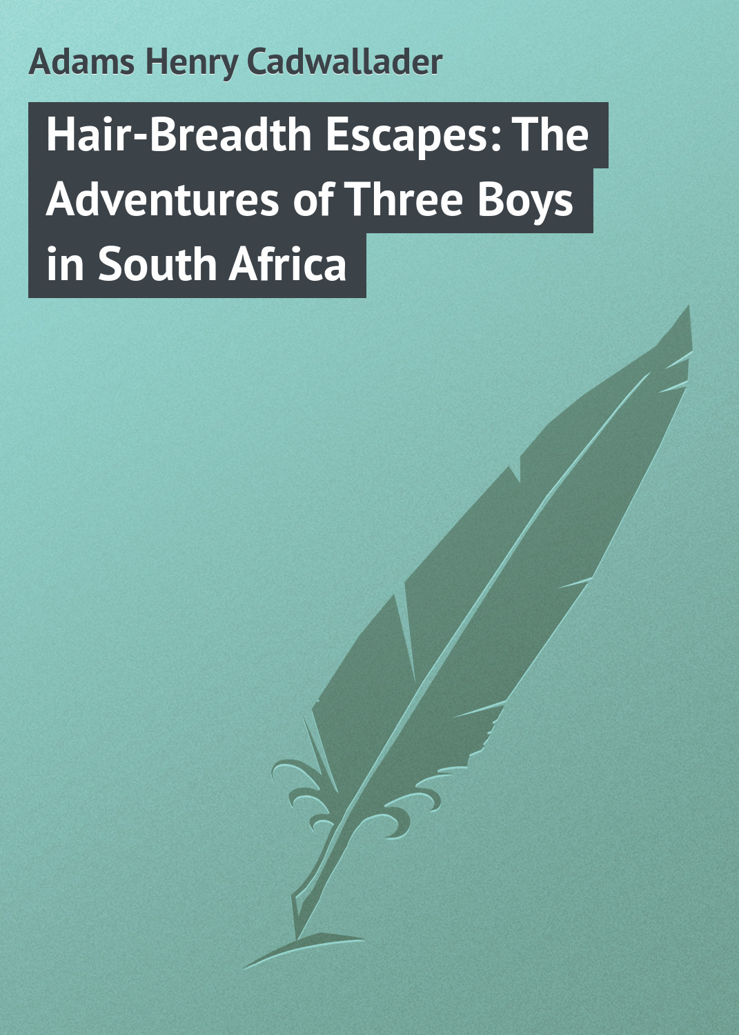 Обложка книги «Hair-Breadth Escapes: The Adventures of Three Boys in South Africa»
