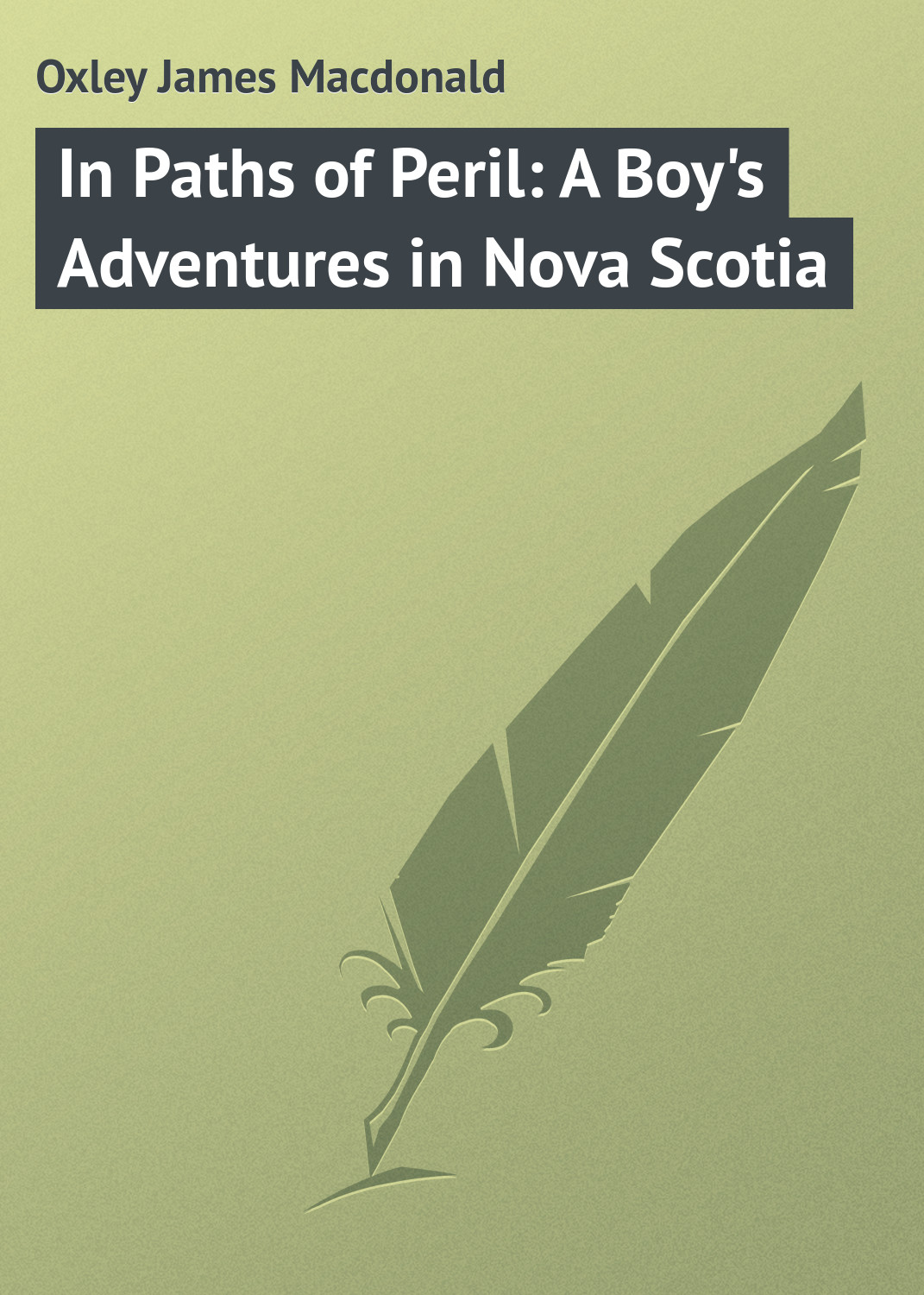 Обложка книги «In Paths of Peril: A Boy's Adventures in Nova Scotia»