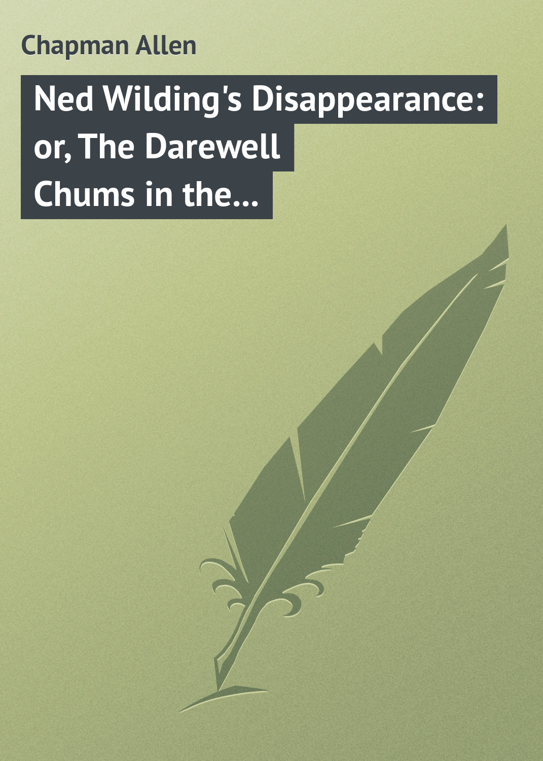 Обложка книги «Ned Wilding's Disappearance: or, The Darewell Chums in the City»