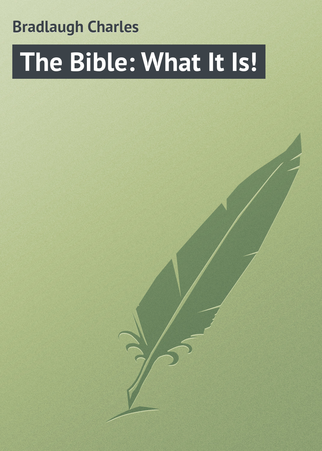 Обложка книги «The Bible: What It Is!»