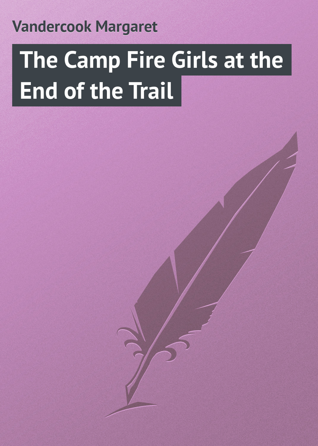 Обложка книги «The Camp Fire Girls at the End of the Trail»