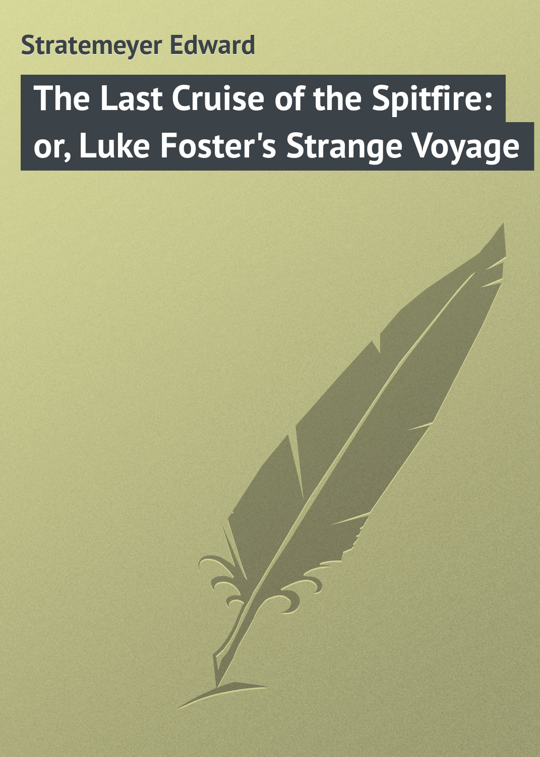 Обложка книги «The Last Cruise of the Spitfire: or, Luke Foster's Strange Voyage»