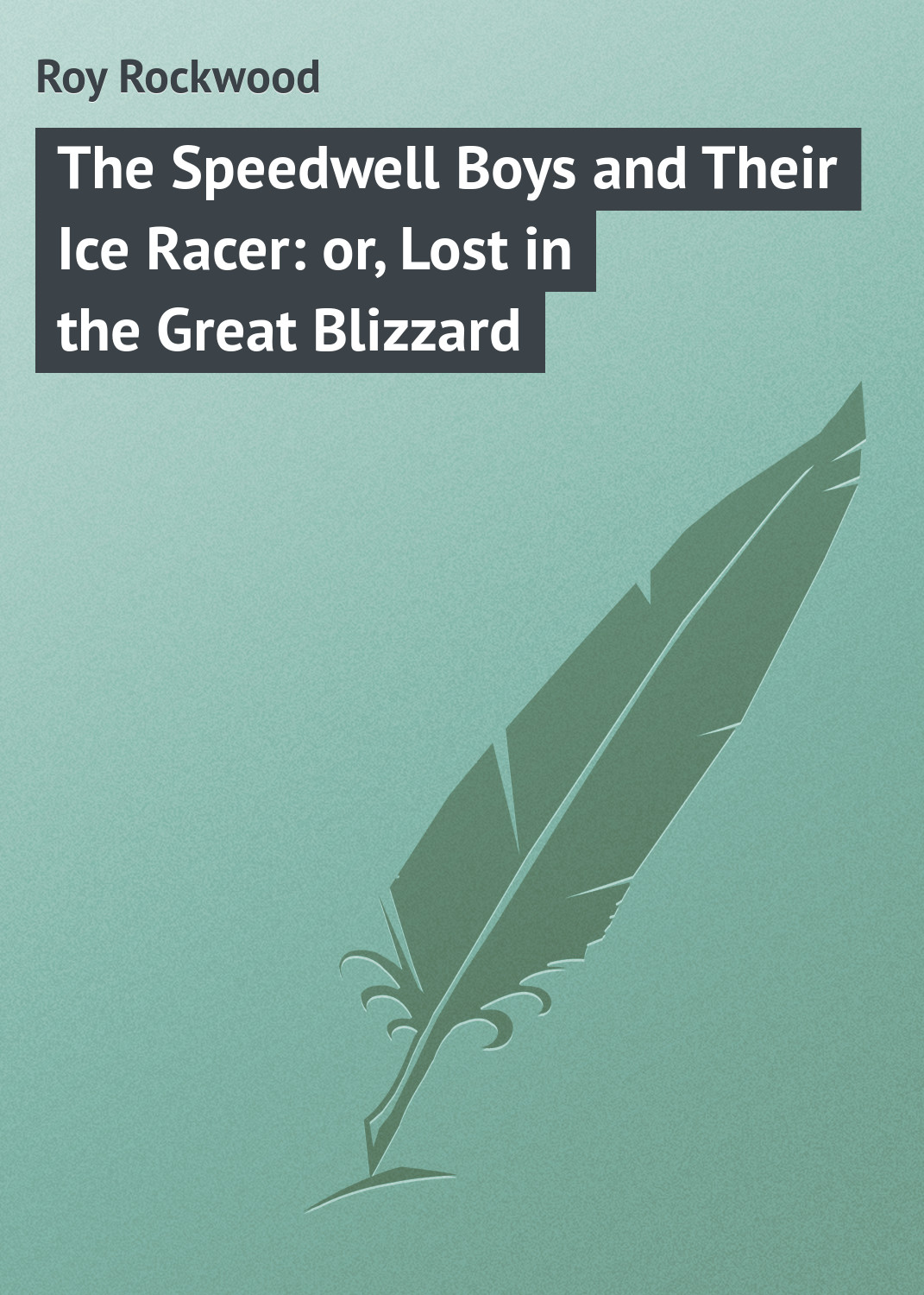 Обложка книги «The Speedwell Boys and Their Ice Racer: or, Lost in the Great Blizzard»