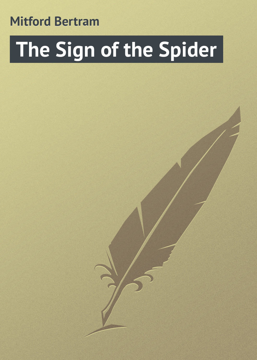 Обложка книги «The Sign of the Spider»