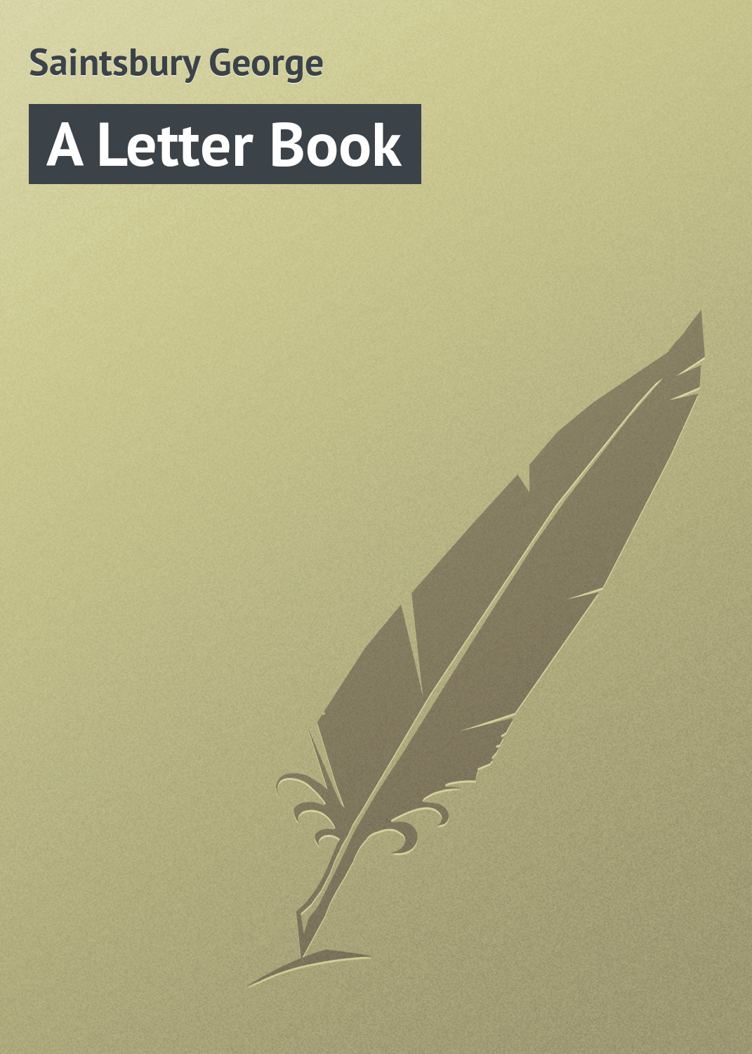 Обложка книги «A Letter Book»