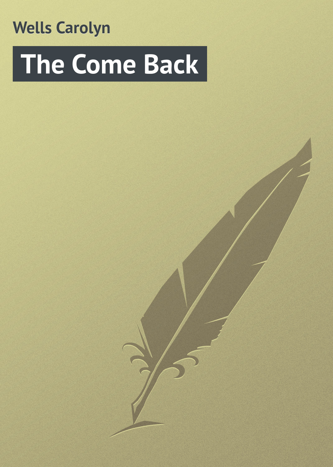Обложка книги «The Come Back»