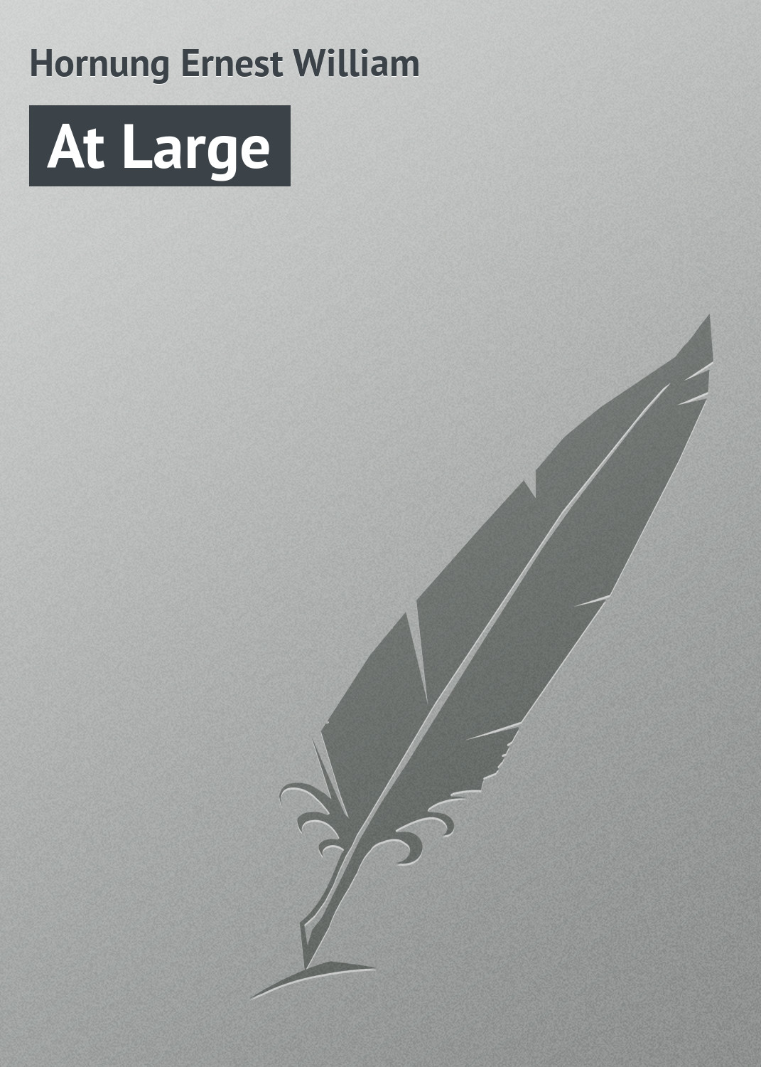 Обложка книги «At Large»